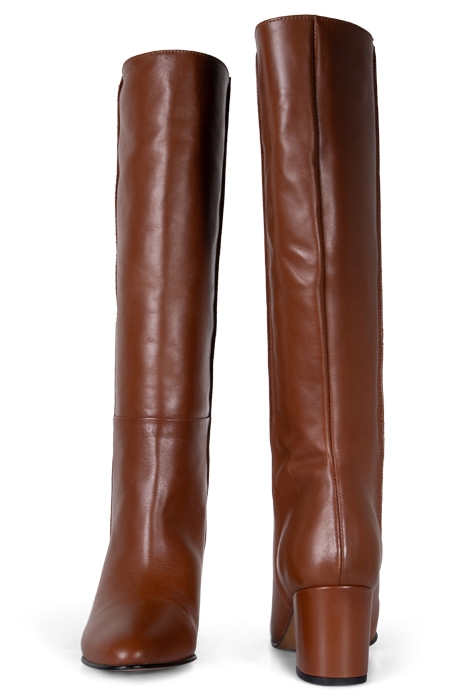 RENZO LEATHER KNEE HIGH BOOT BROWN 2