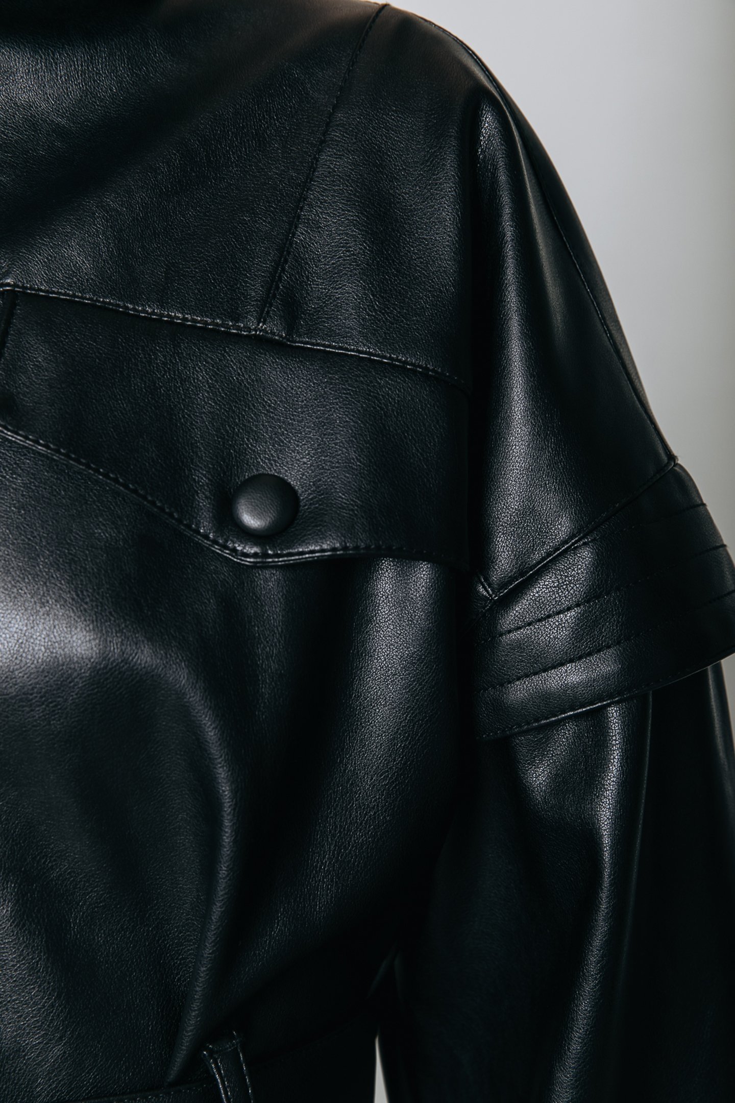 DARIN VEGAN LEATHER DRESS BLACK 4