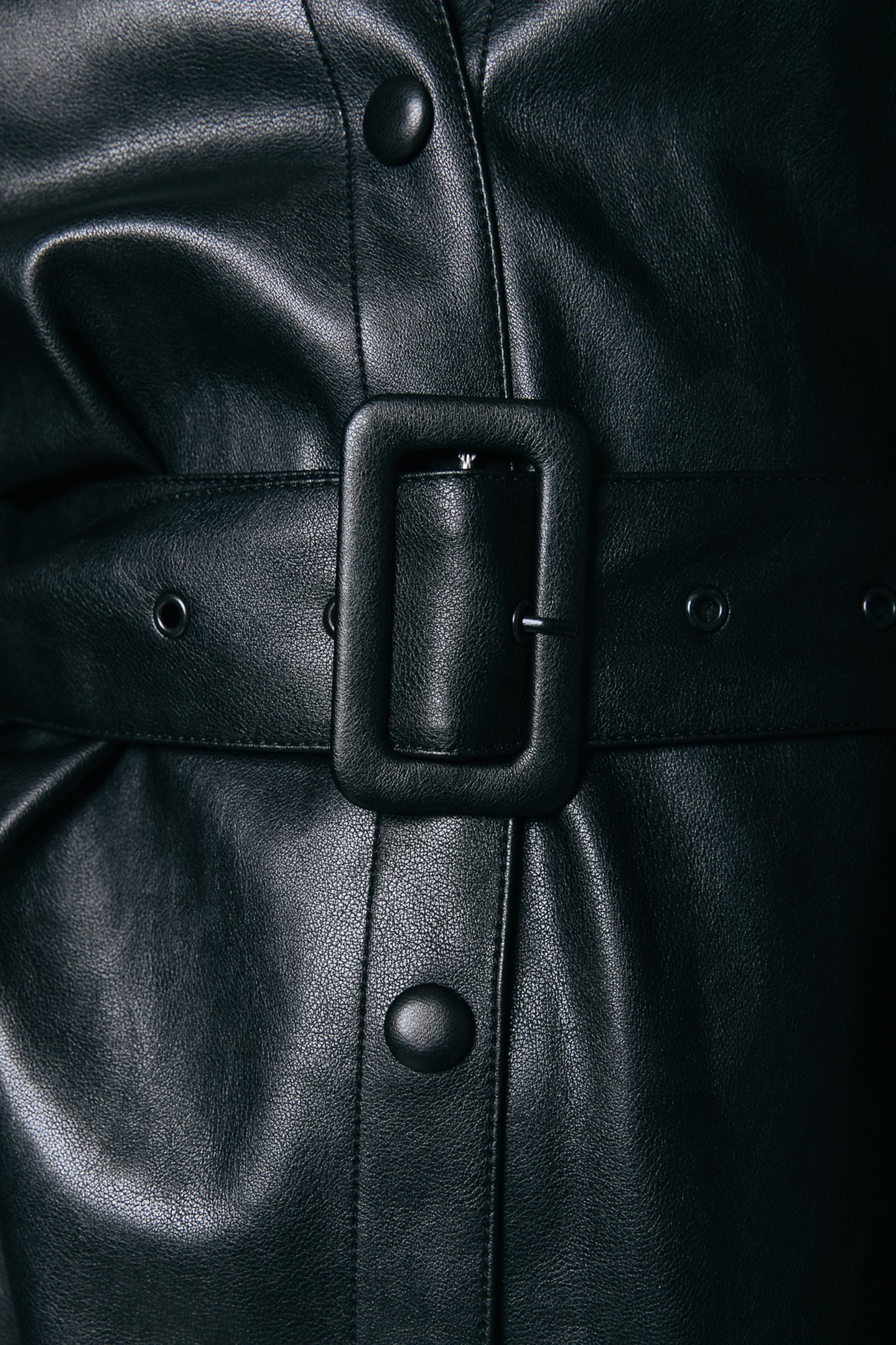 DARIN VEGAN LEATHER DRESS BLACK 7