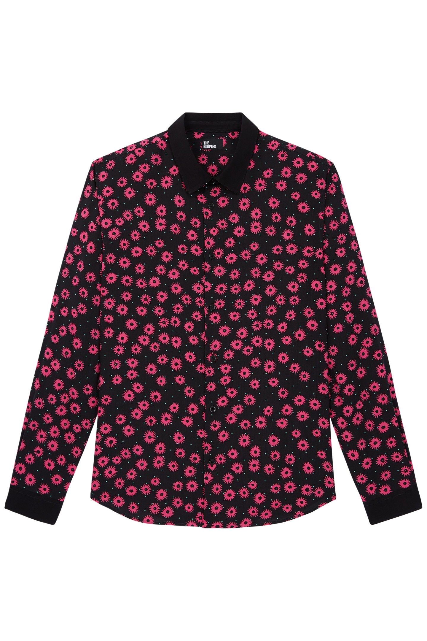 LONG-SLEEVED SHIRT WITH CLASSIC COLLAR BLACK/PINK 1