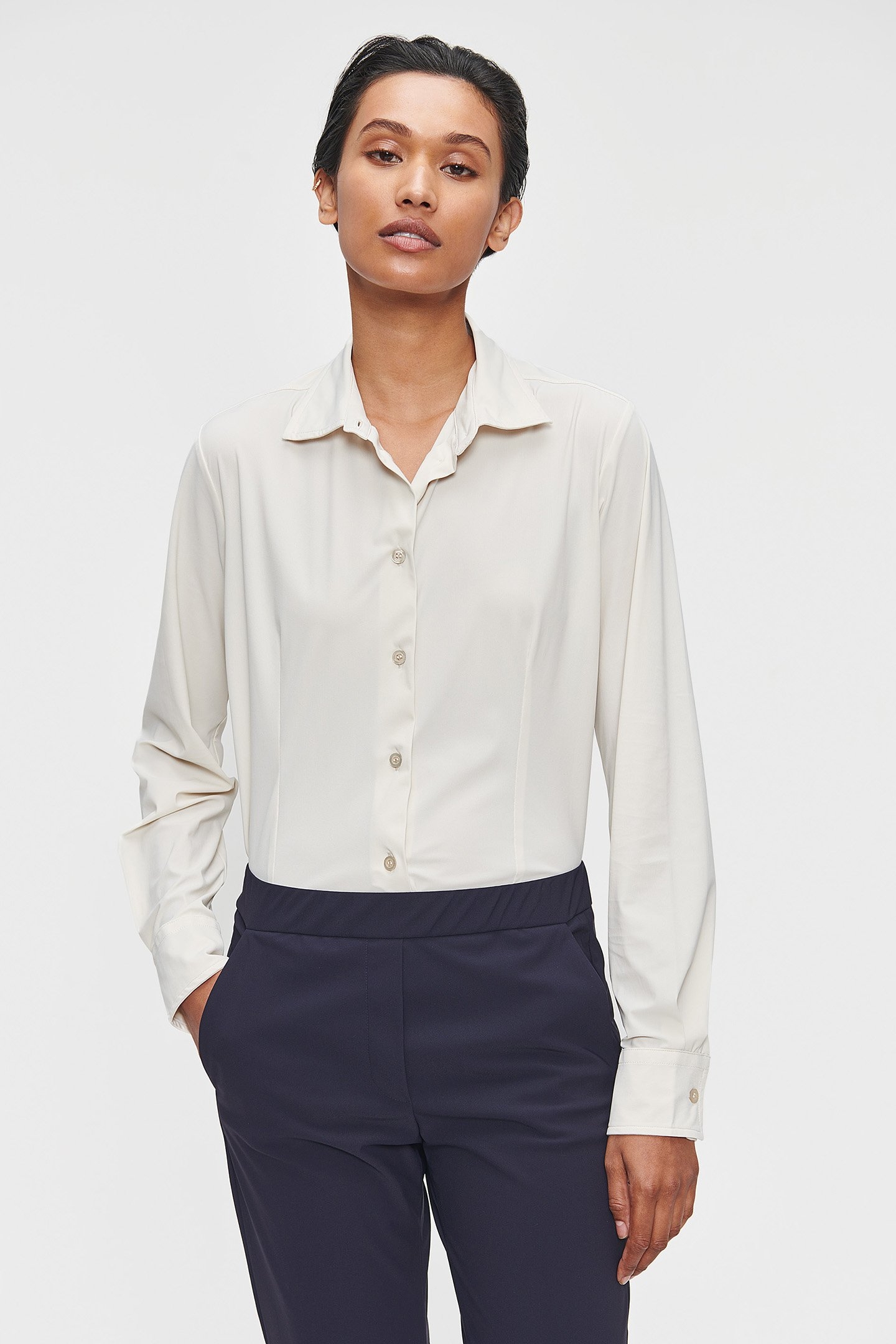 IT JERSEY WAISTED SHIRT EGGSHELL 1