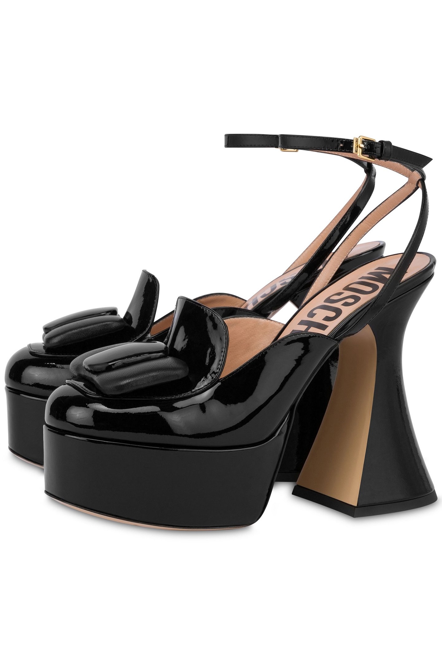 PUFFY BOW PATENT LEATHER SLINGBACK VENICE NERO 2