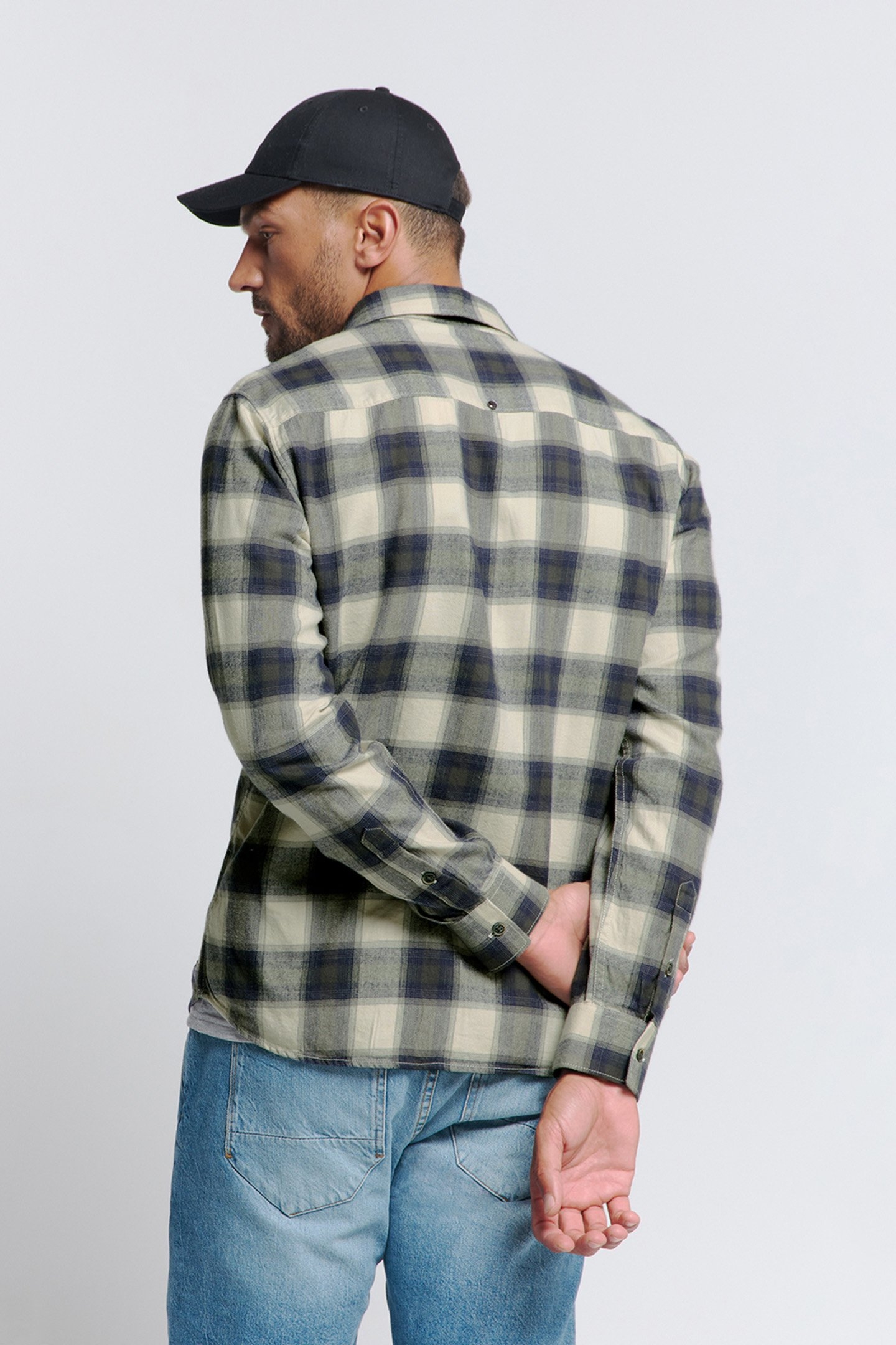 SHIRT CHECK DARK GREY 2