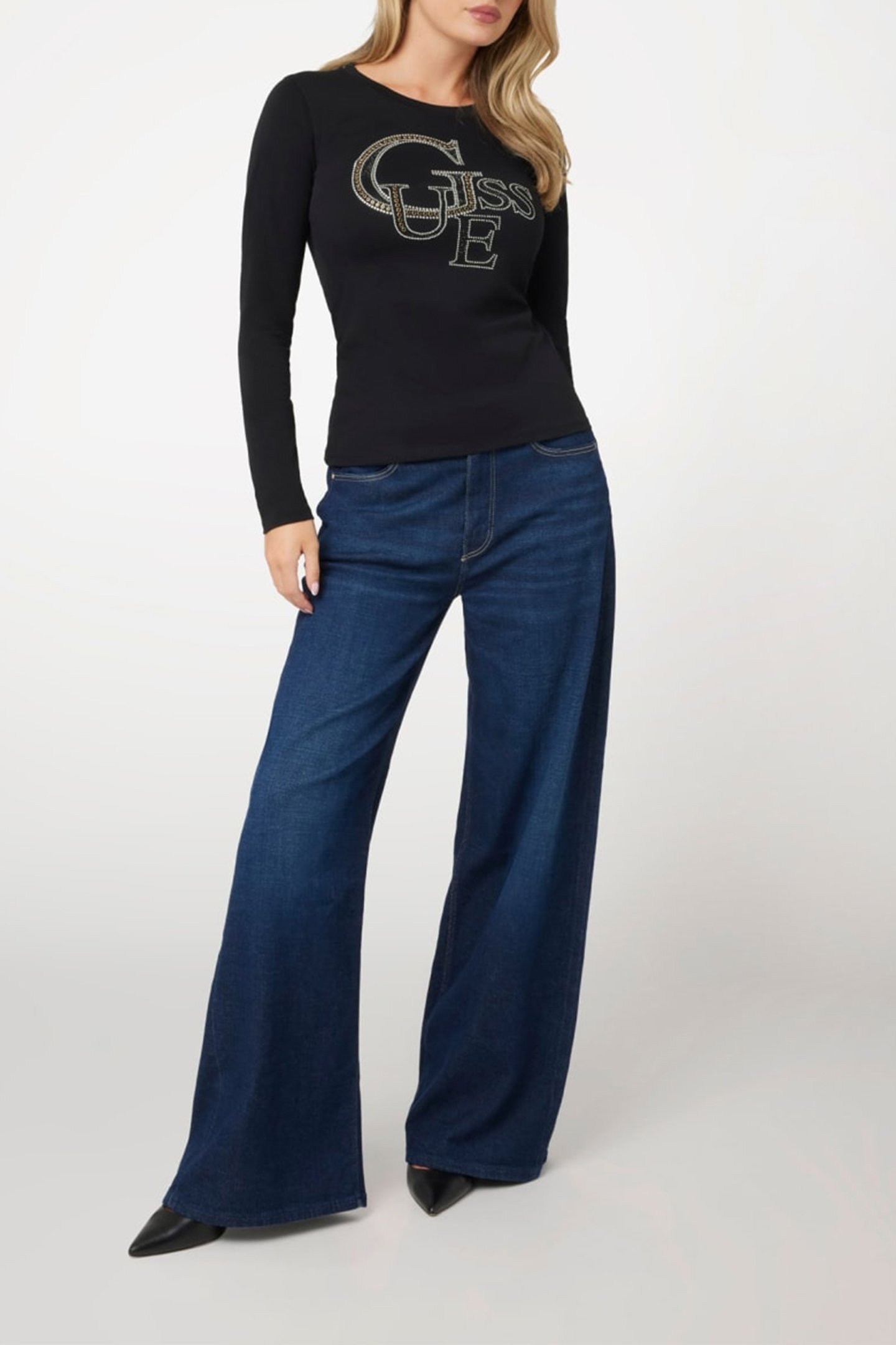 LS RN GUESS STUDDED JET BLACK A996 3