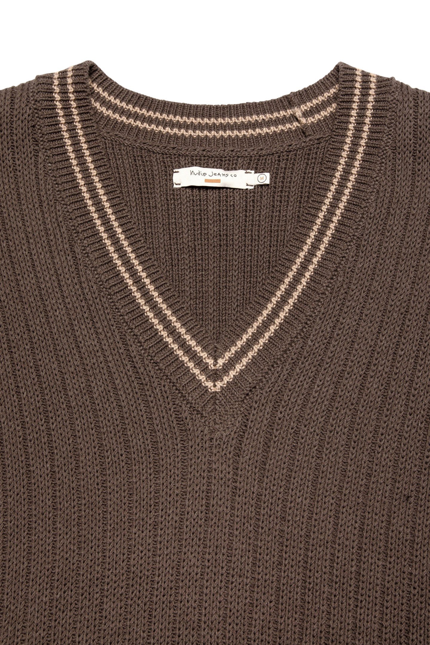 SVERRE KNITTED VEST BROWNMELANG 4