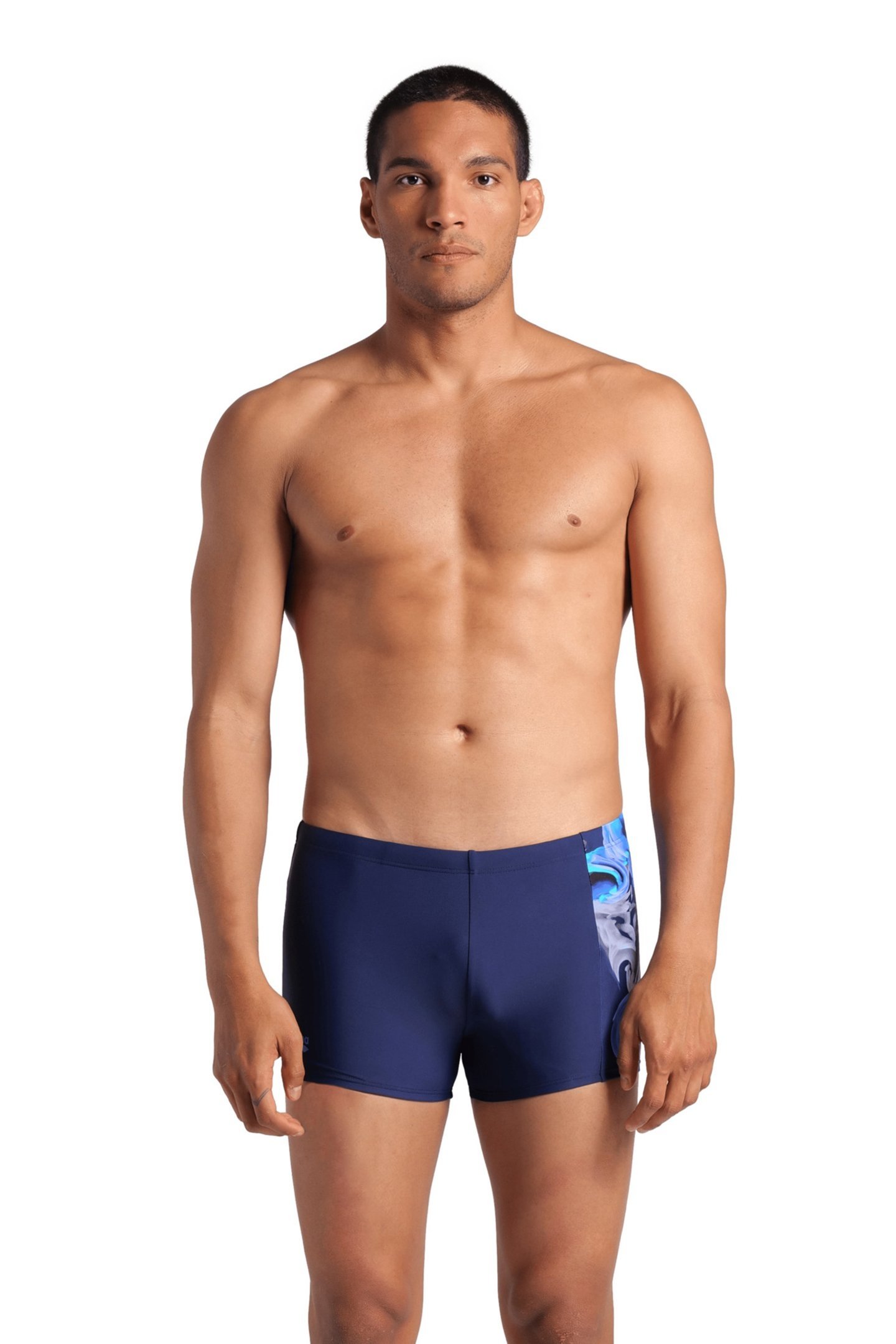 MEN'S ARENA IMAGINARY SWIM SHORT NAVY MULTI 1