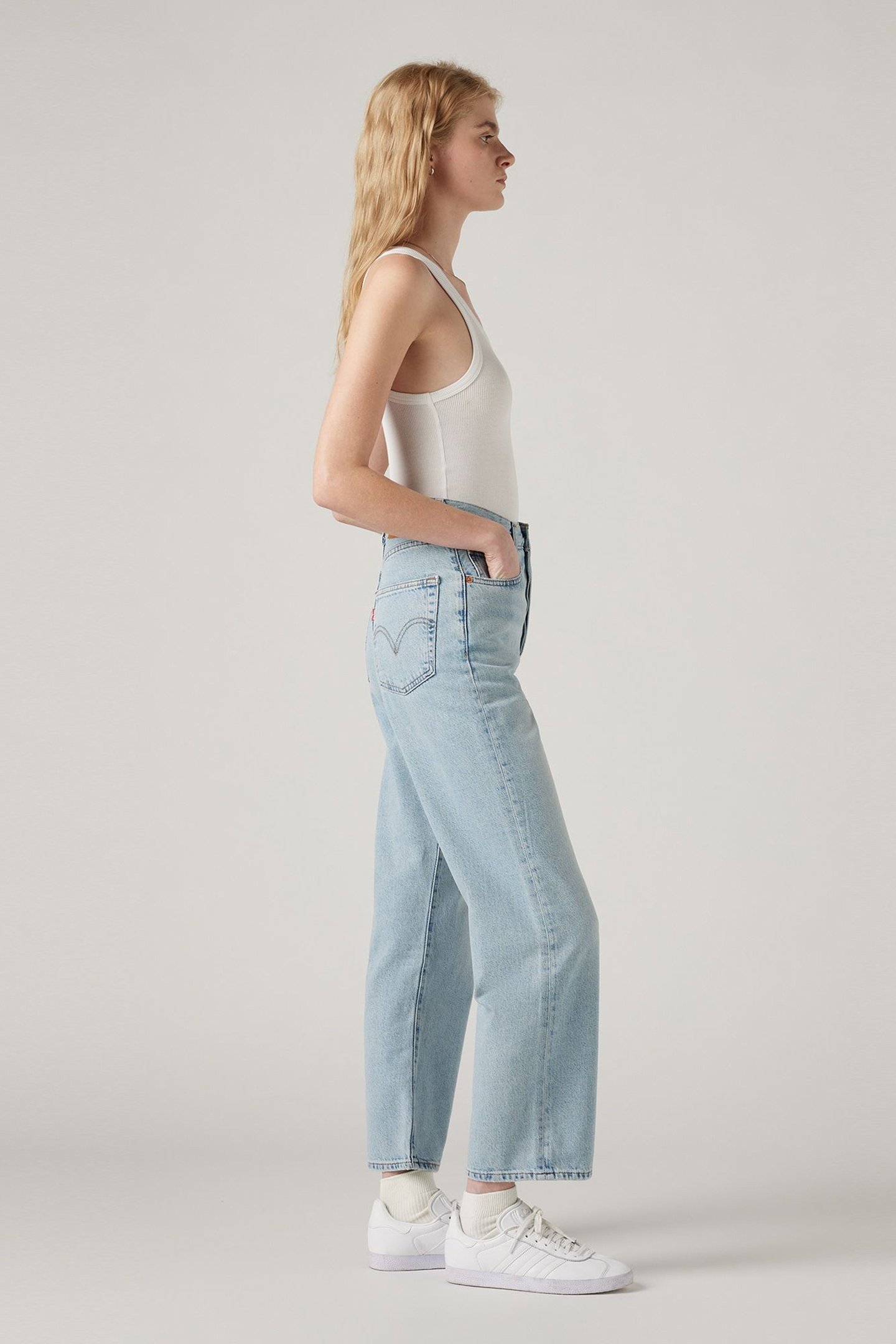 RIBCAGE STRAIGHT ANKLE JEANS LIGHT INDIGO 6