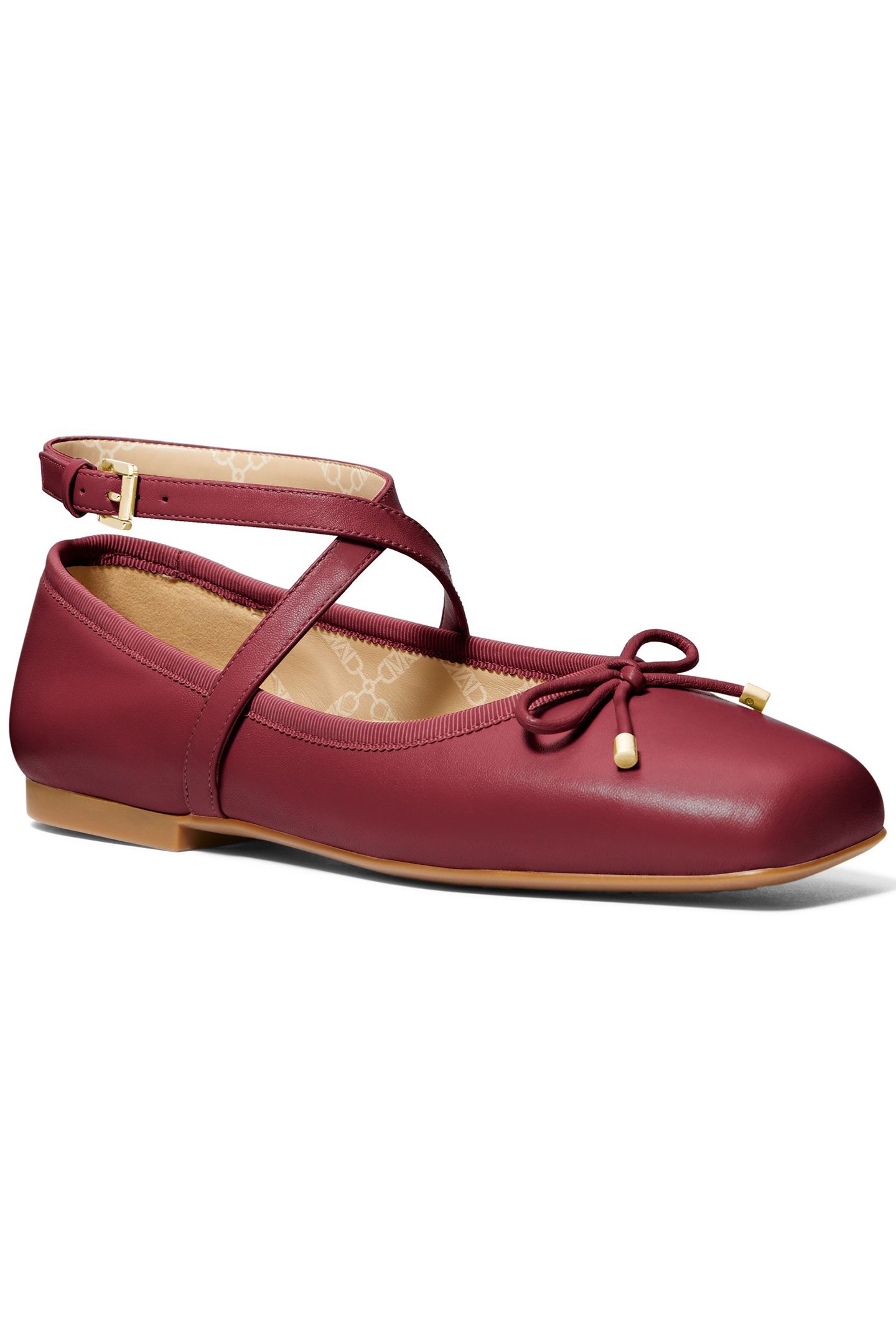 COLLETTE WRAP BALLET SHOE IN RED 2