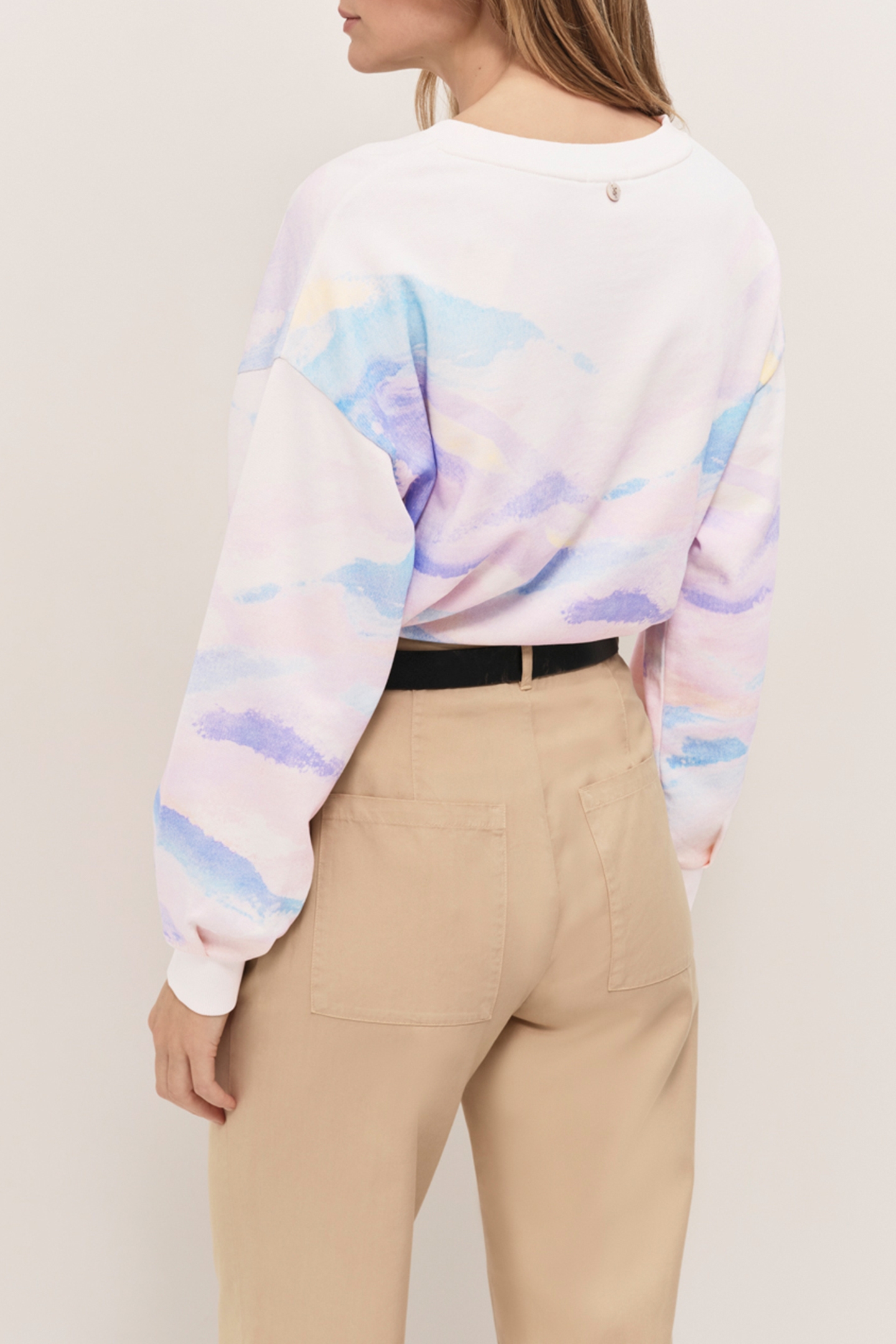 MARCUS ECRU TIE-DYE FLEECE SWEATSHIRT 2