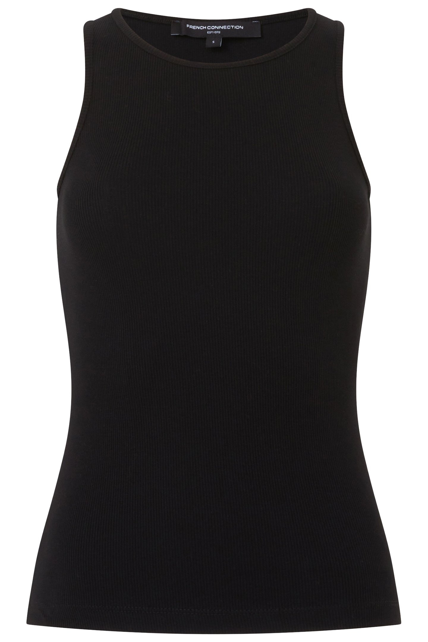 RASSIA SHERYLE RIBBED TANK BLACK 4