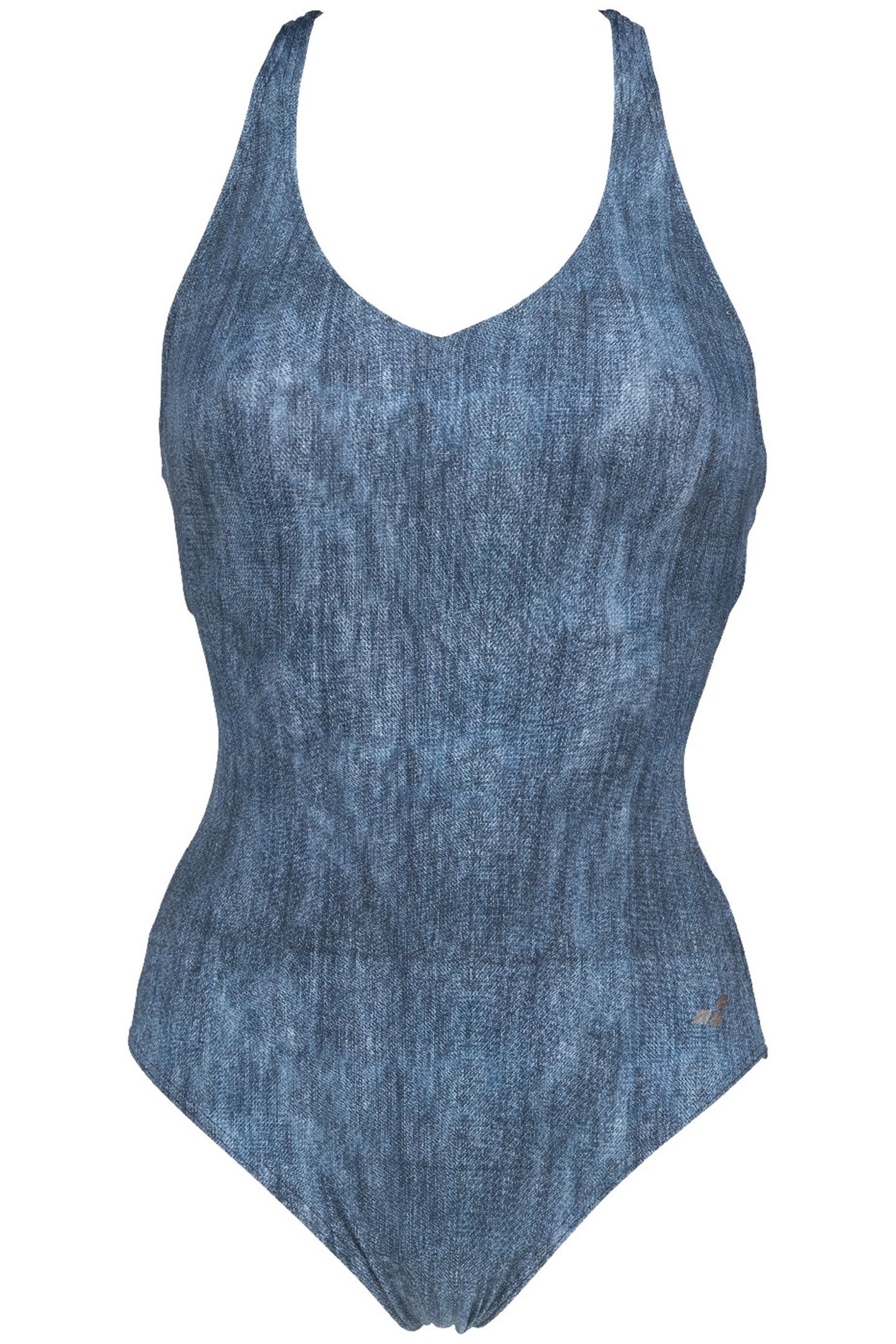 W CLEOPATRA CRISS CROSS BACK ONE PIECE DENIM 4