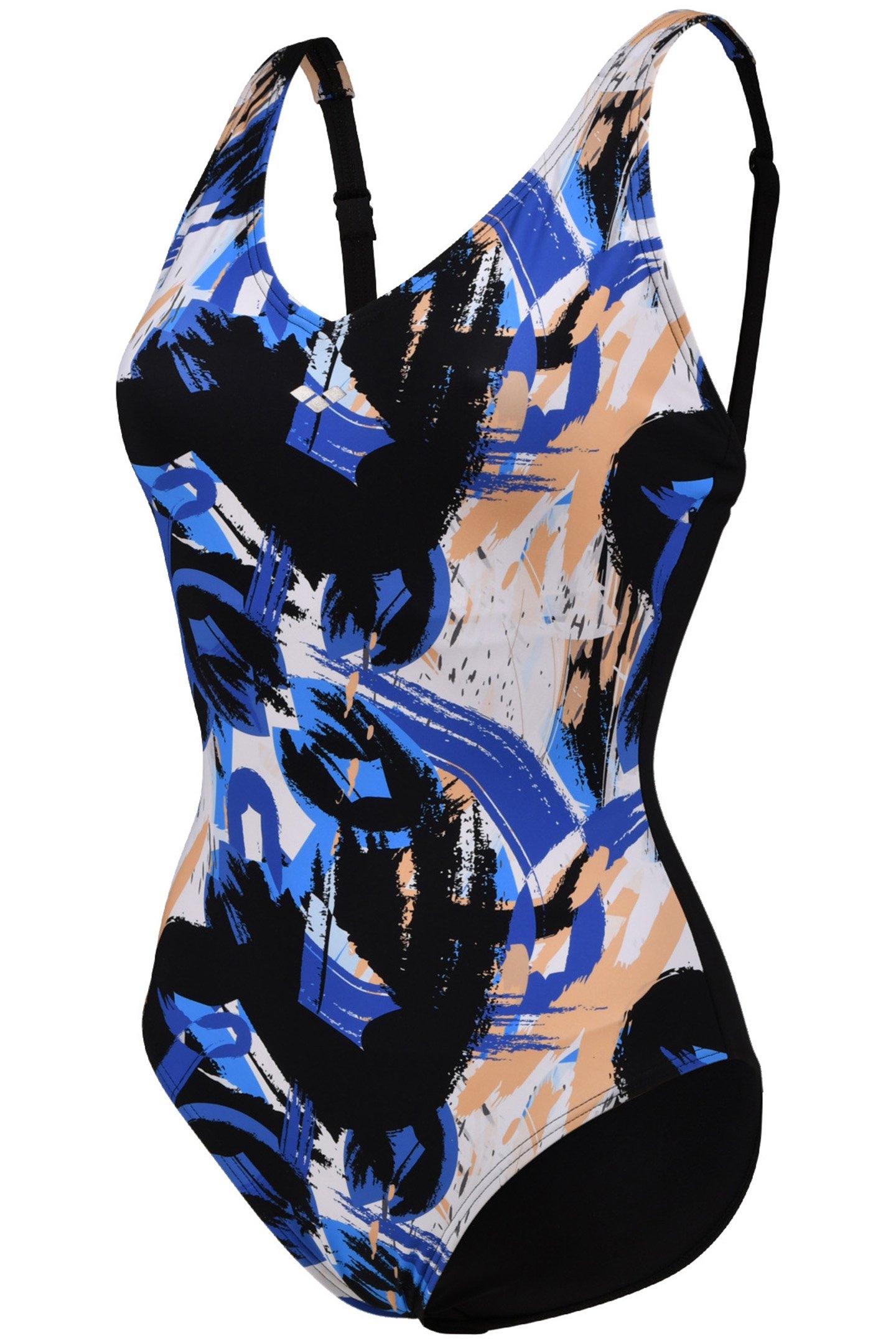 WOMEN'S BODYLIFT PAMELA SWIMSUIT LIGHTCR BLACK BLACK MULTI 8