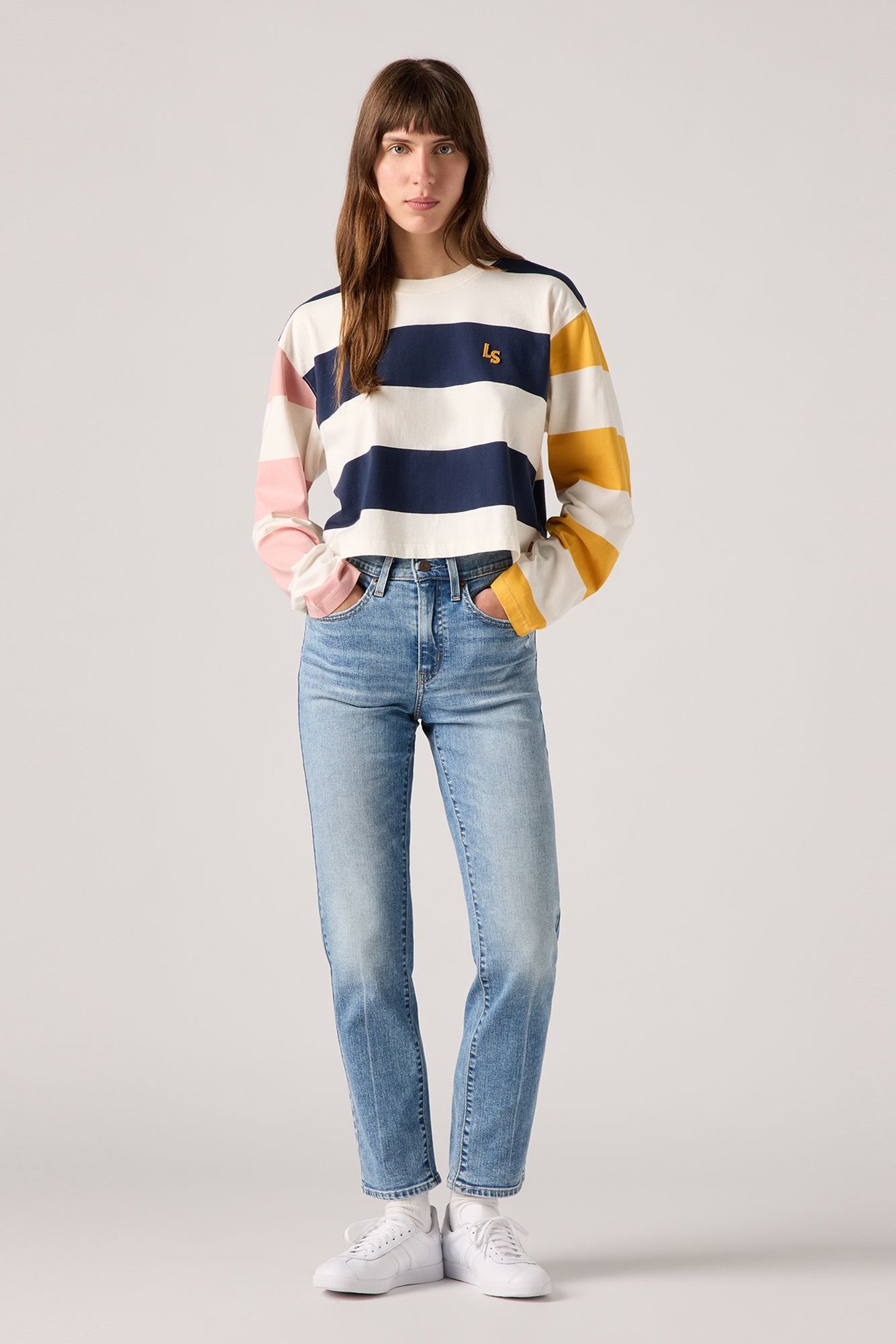 724™ HIGH-RISE STRAIGHT JEANS MED INDIGO 1