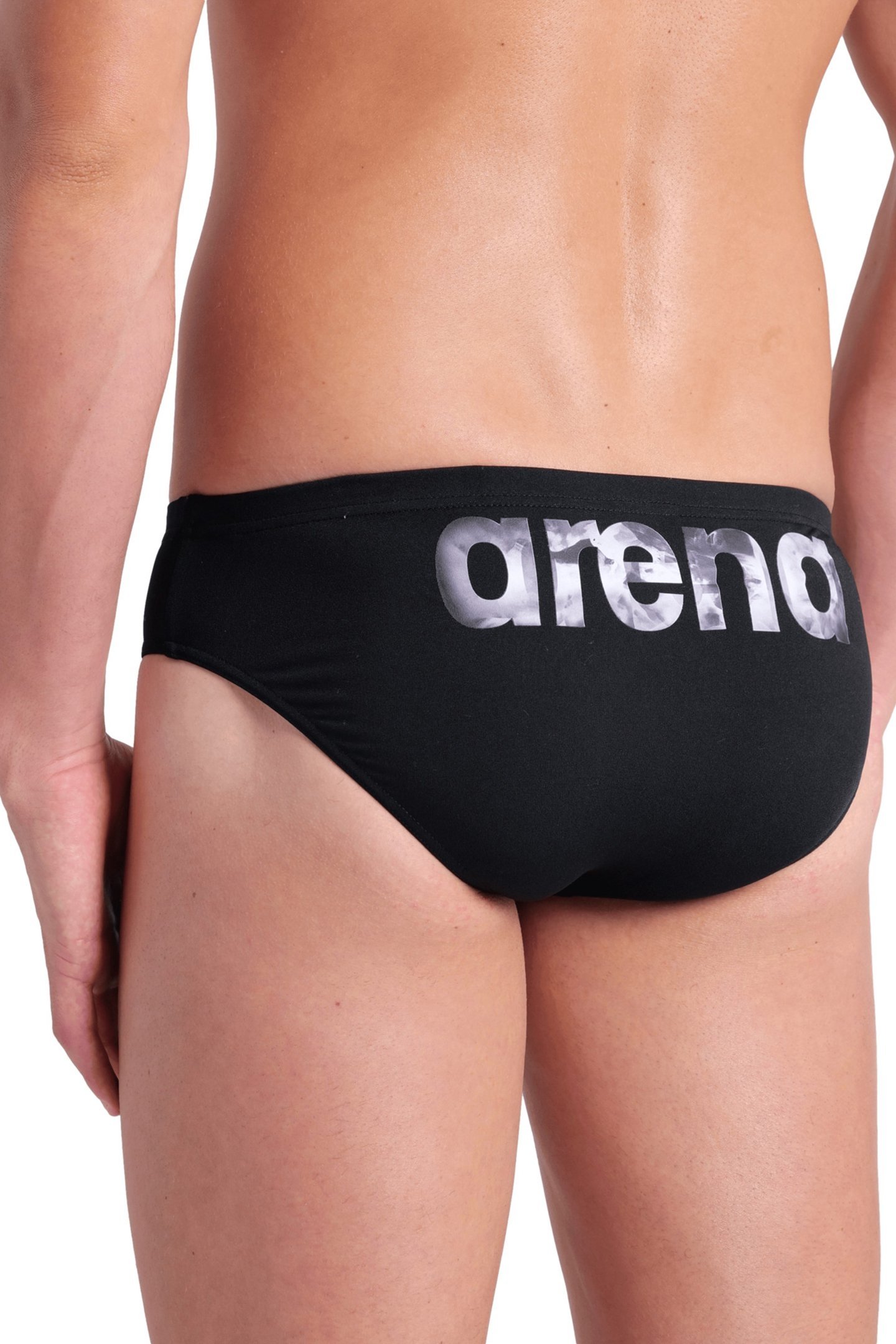 MEN'S ARENA AIRBRUSH GRAPHIC SWIM BRIEFS BLACK 6