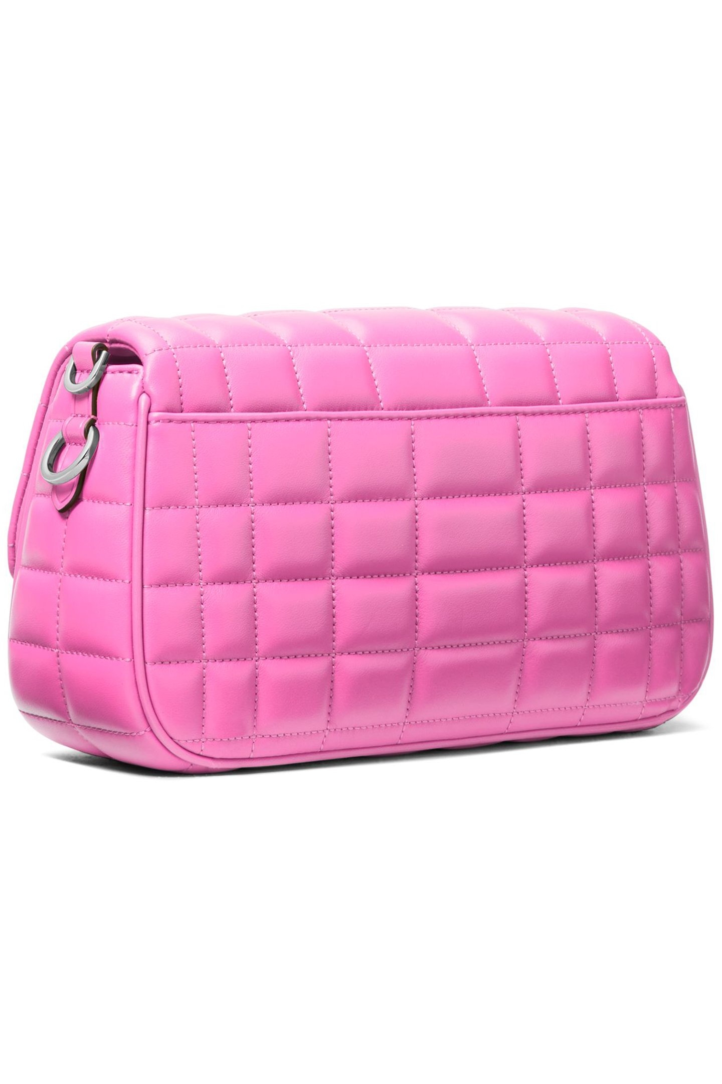 PADDED CHAIN POUCHETTE SHOULDER BAG IN PINK 3