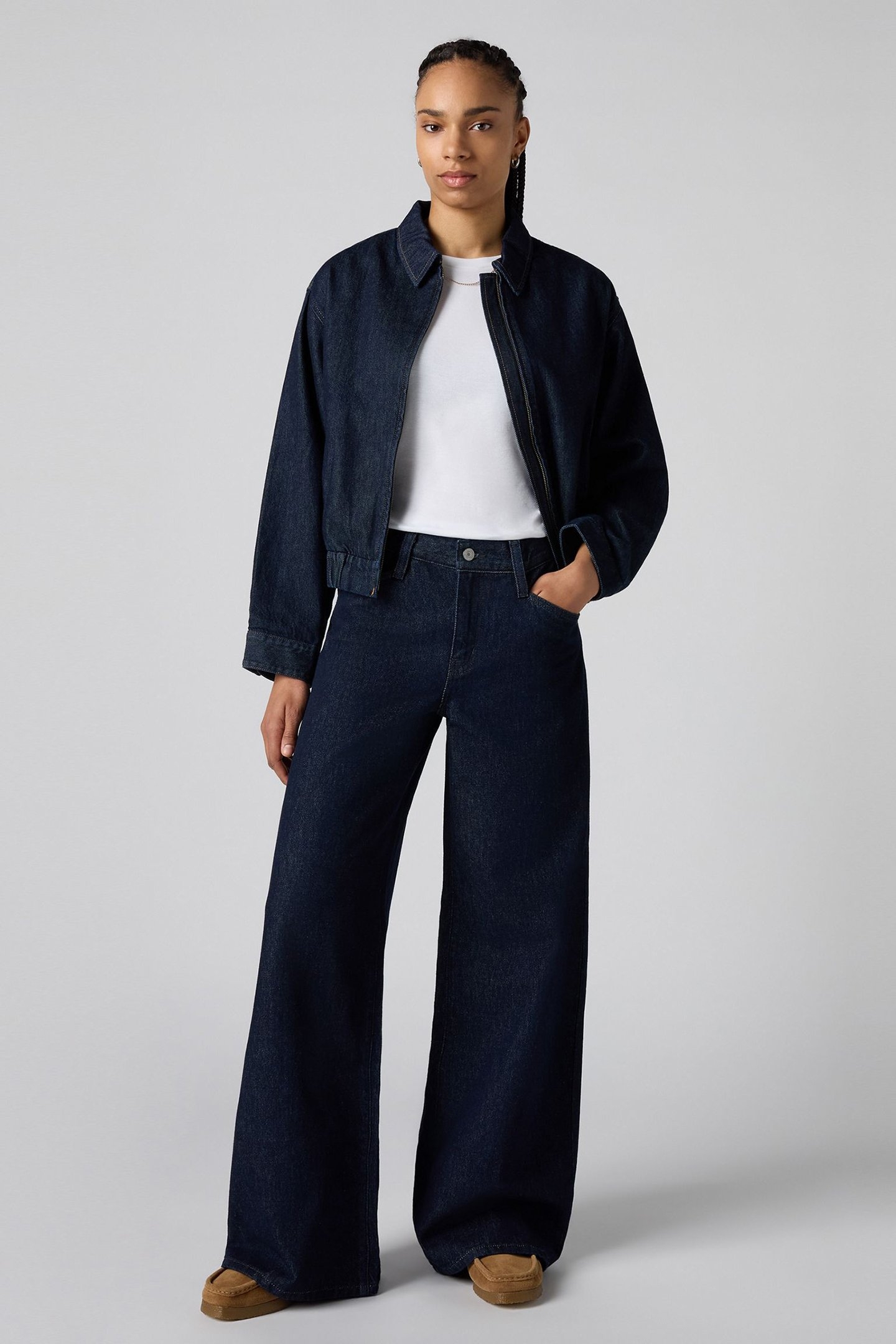 95 BAGGY WIDE LEG JEANS DARK INDIGO 5