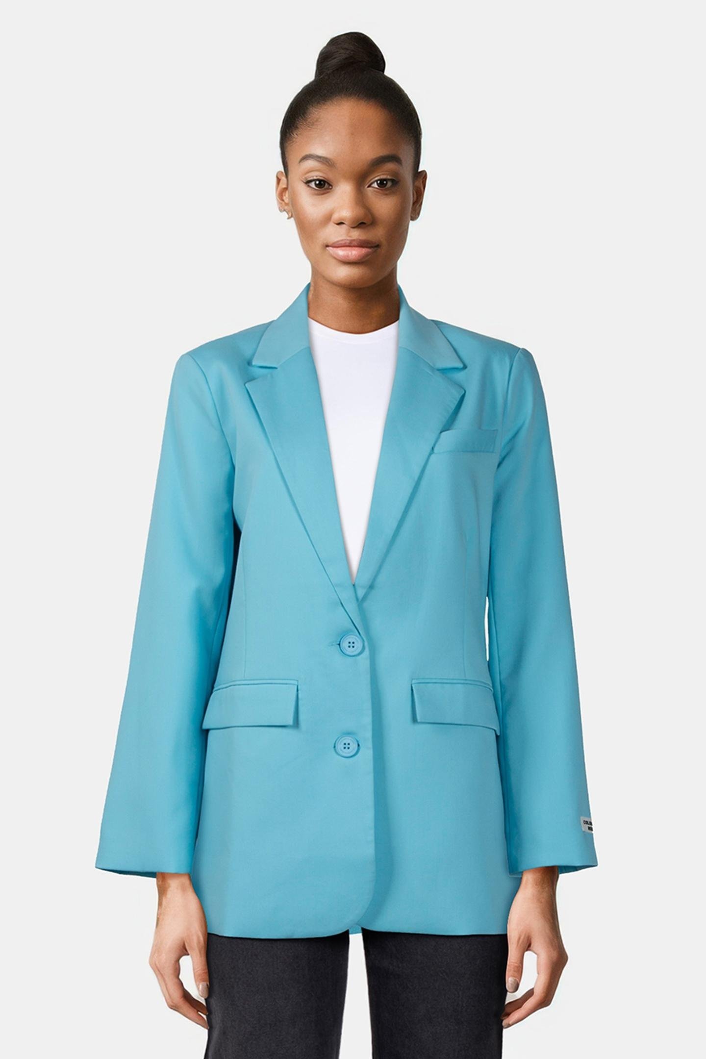 GEMMA SINGLE BREASTED BLAZER LIGHT BLUE 1