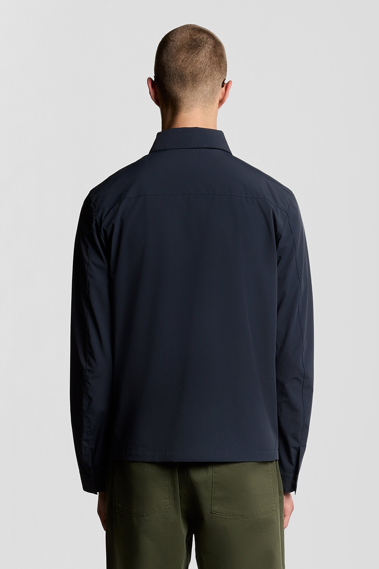 ZIP THROUGH NYLON OVERSHIRT DARK NAVY 2