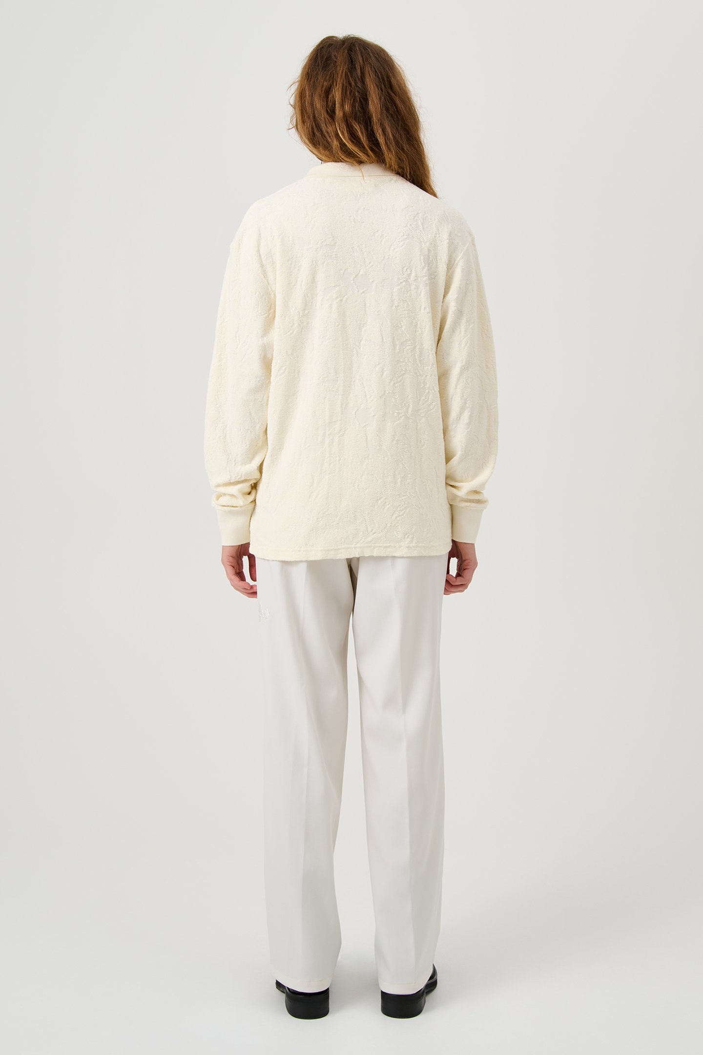 ROBERT PLUSH L/S POLO SHIRT OFF WHITE 4