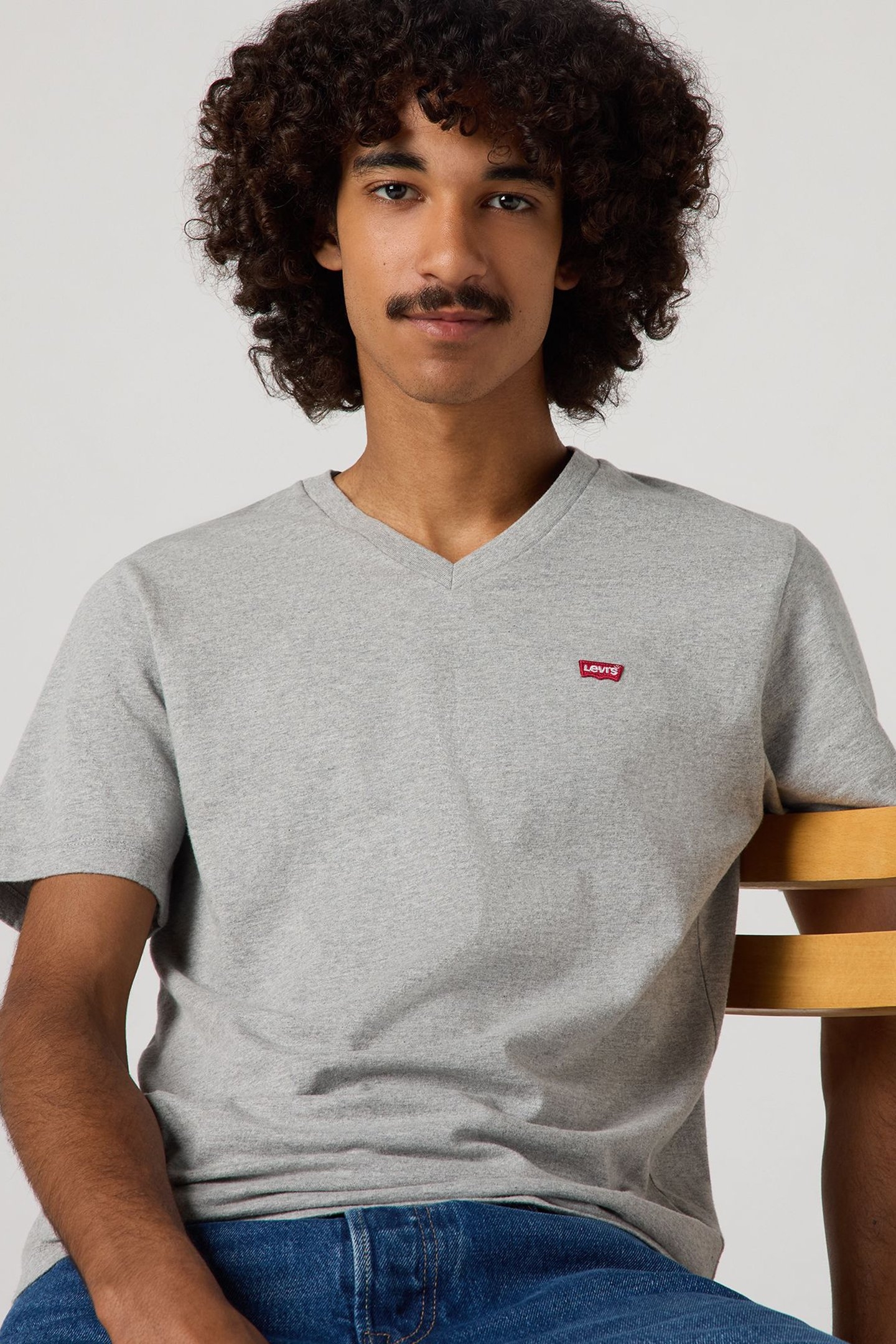 ORIGINAL HOUSEMARK V-NECK TEE GREY 6