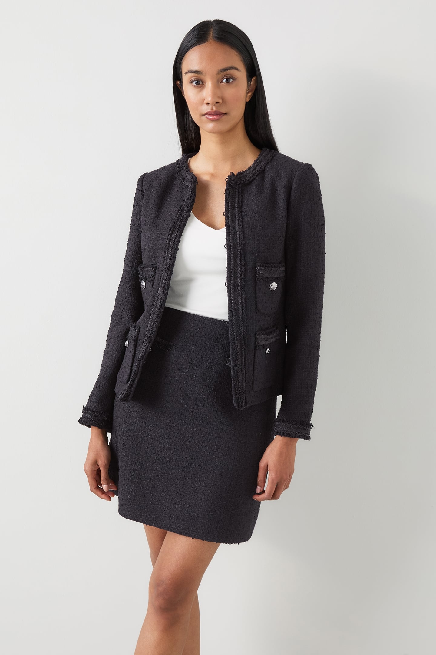 JK CHARL - BOUCLE JACKET BLACK 1