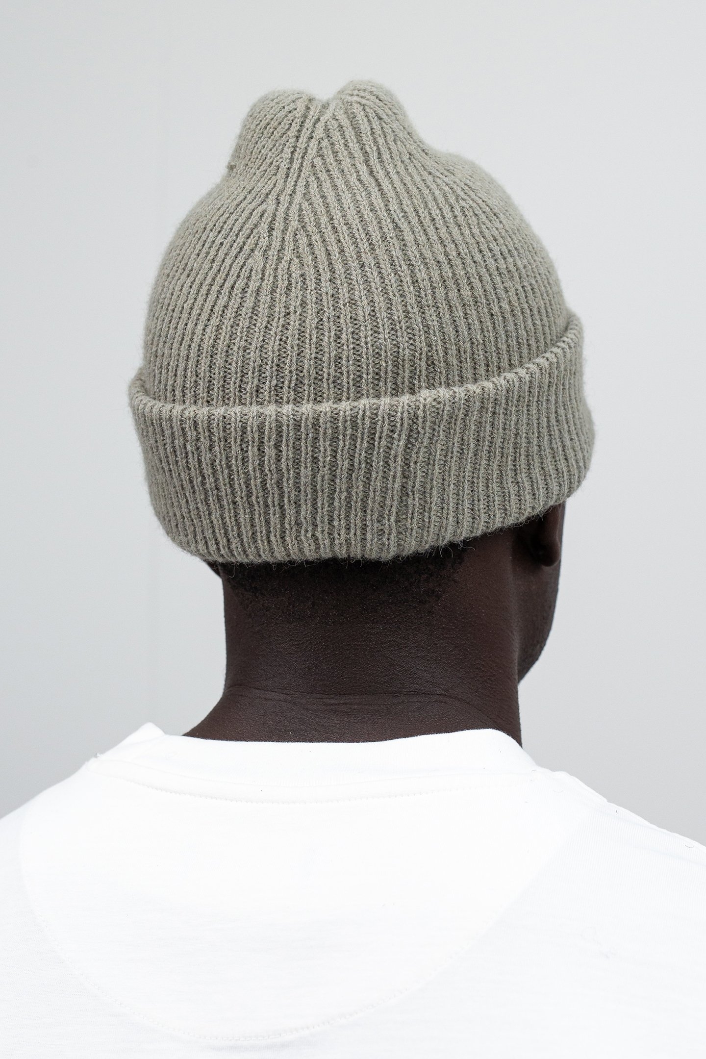 ARMY WOOL HOOK BEANIE GRANITE GREEN 3