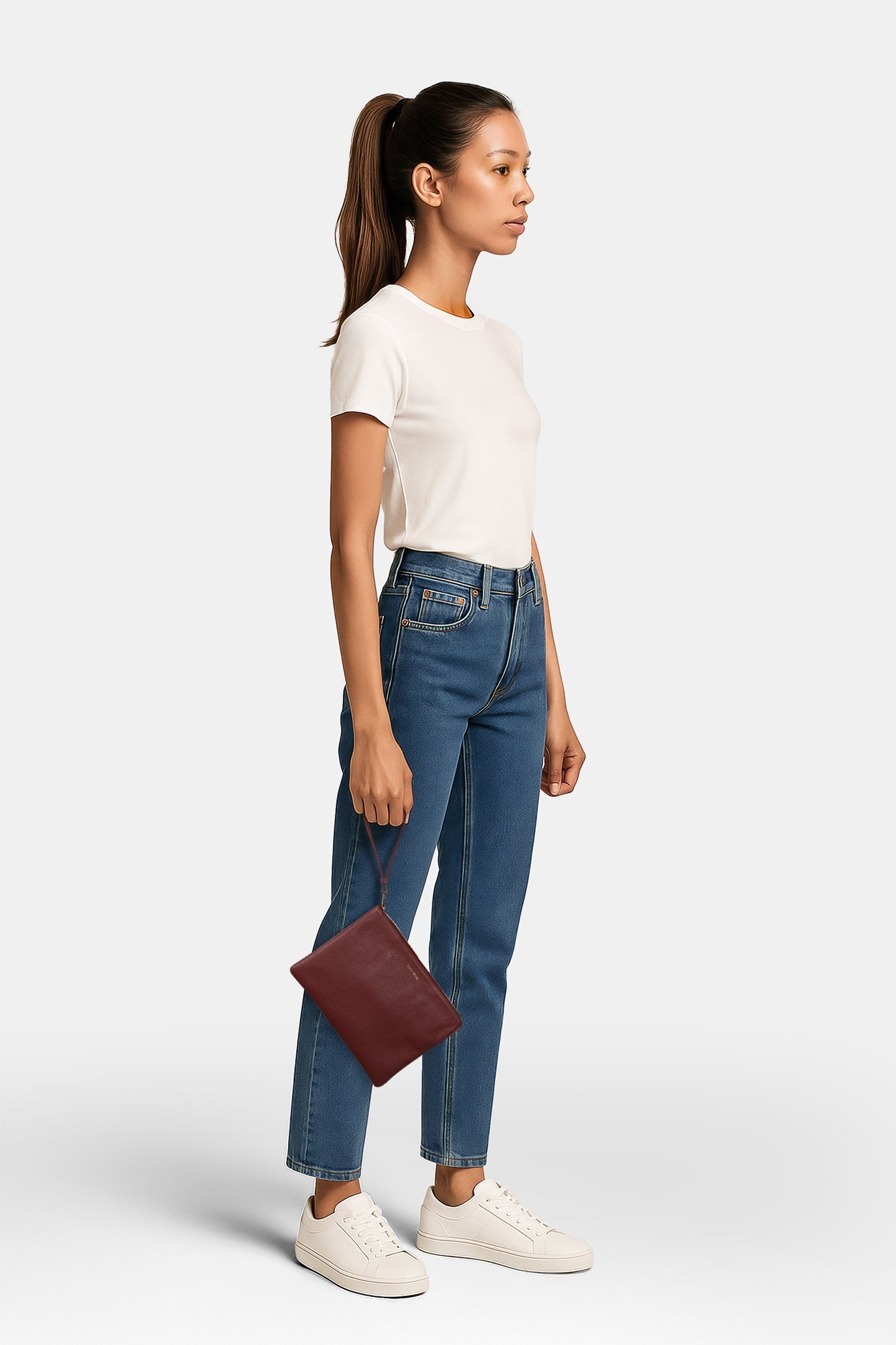 GRAINED LEATHER ENVELOPE BAG 1