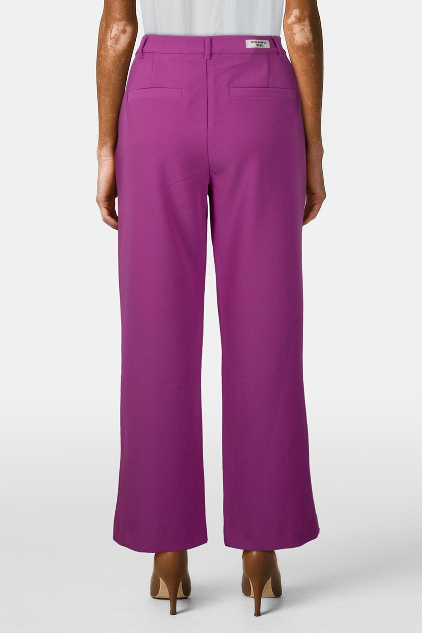 RUS UNI PINTUCK STRAIGHT PANTS VIOLET PINK 2