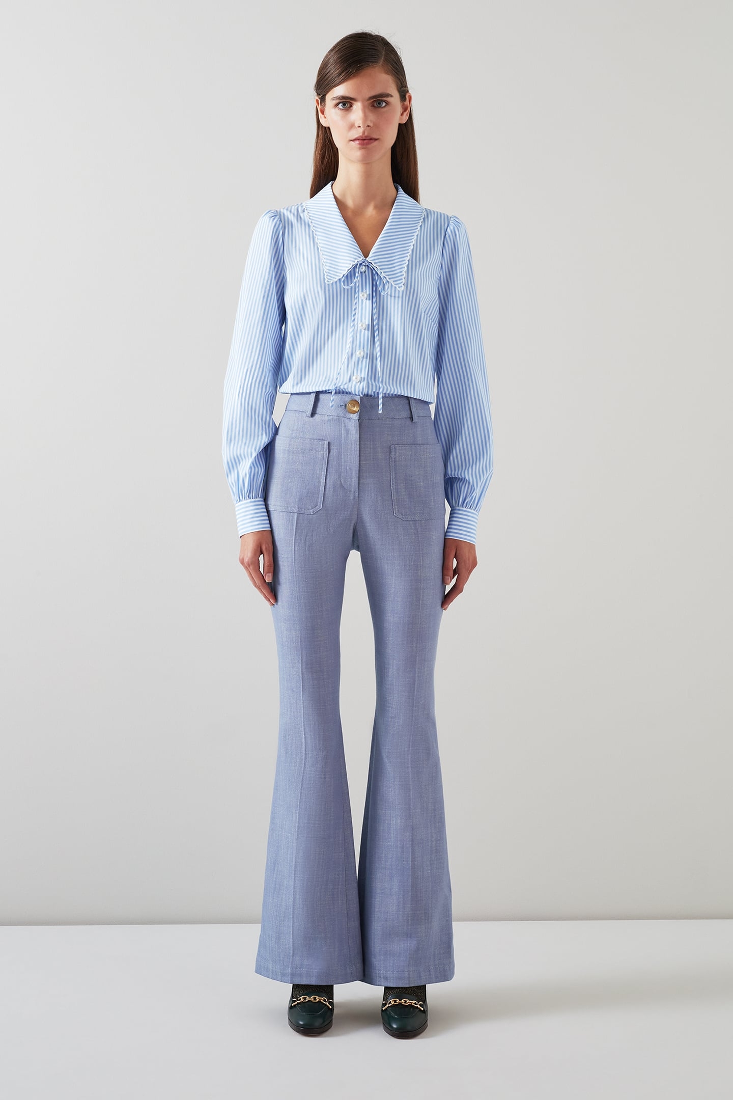 TR AVERY - BOOT CUT TROUS LIGHT BLUE 1