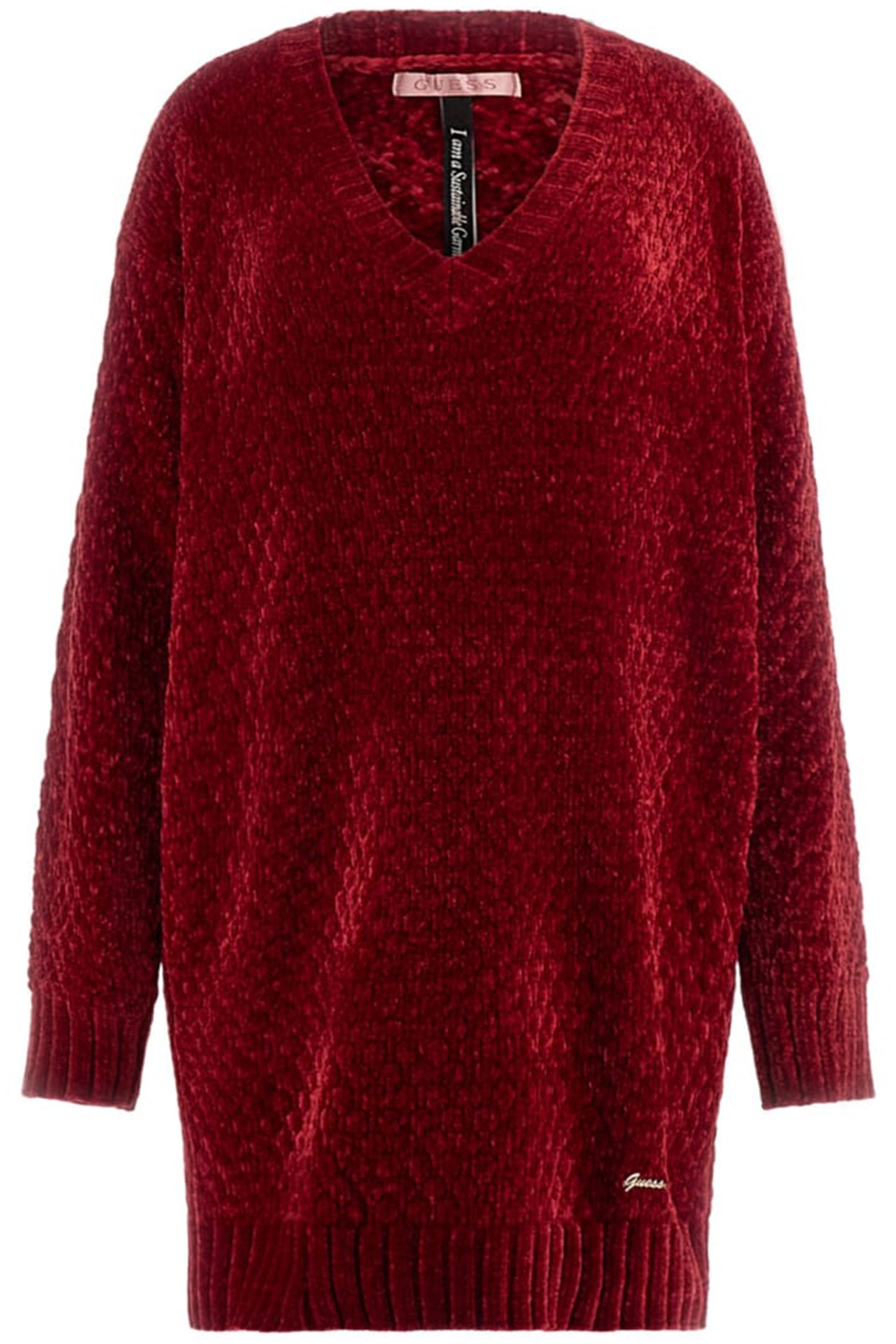 GUESS ECO TALIA LS VN MAXI PUL SIREN RED 4