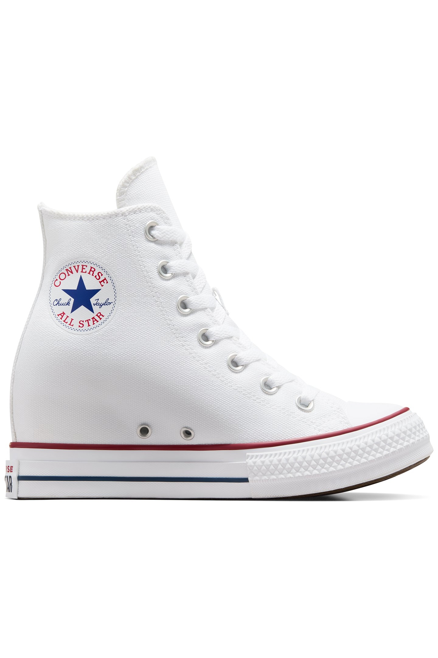 CTAS WEDGE HI WHITE/RED WHITE/RED 1