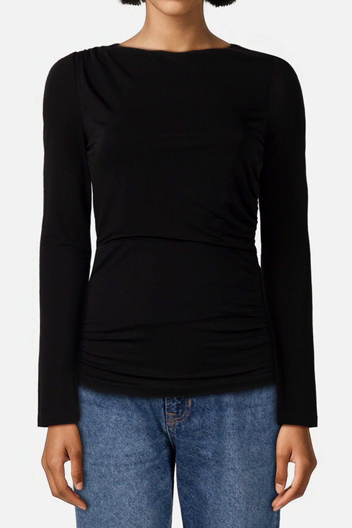 ALANIS LS KNIT TOP JET BLACK A996 1