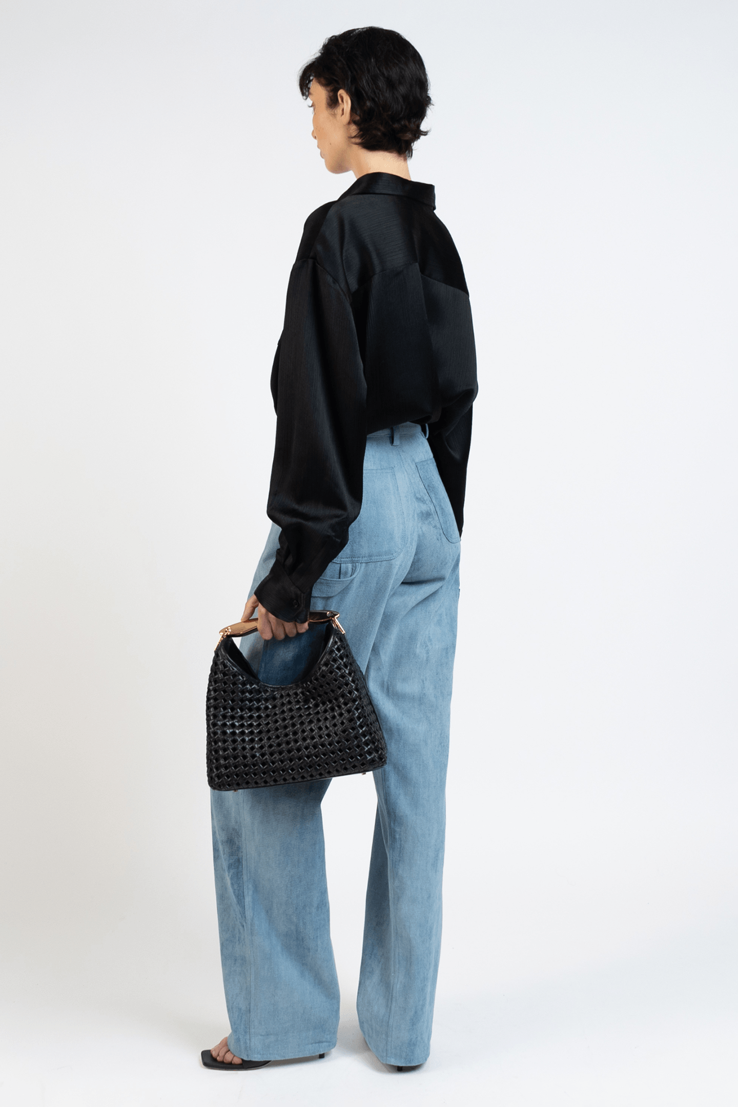 STRAIGHT SHIRT TEXTURED BLACK 4