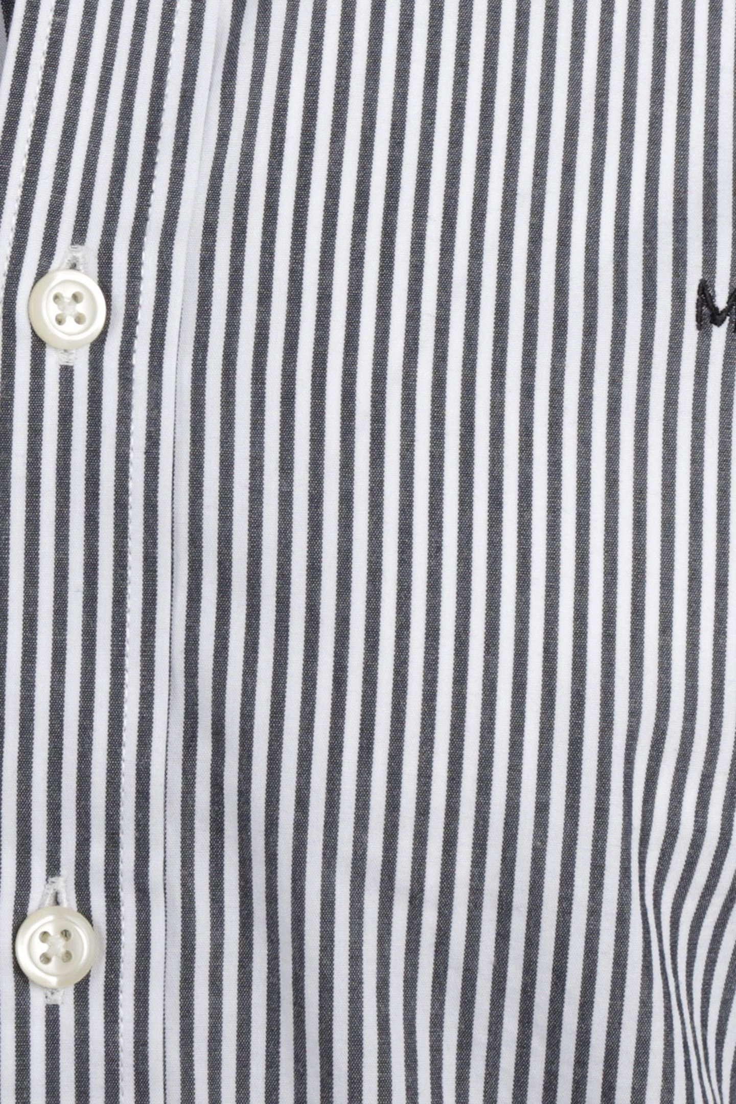 POPLIN STRIPE PEACHED SHIRT NAVY 5