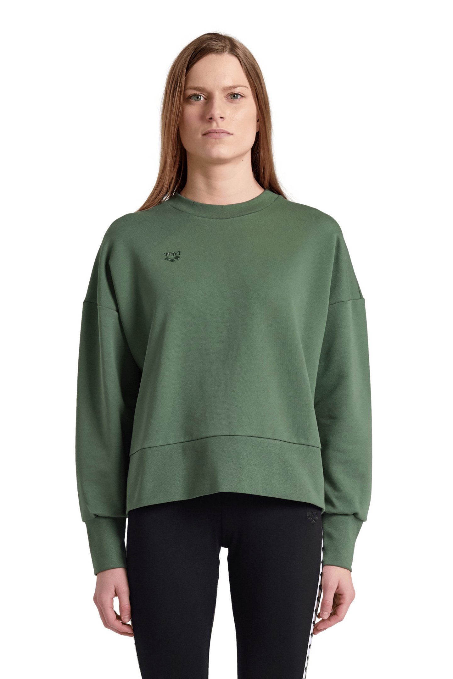 WOMEN'S OVERSIZED CREW NECK SAGE 1