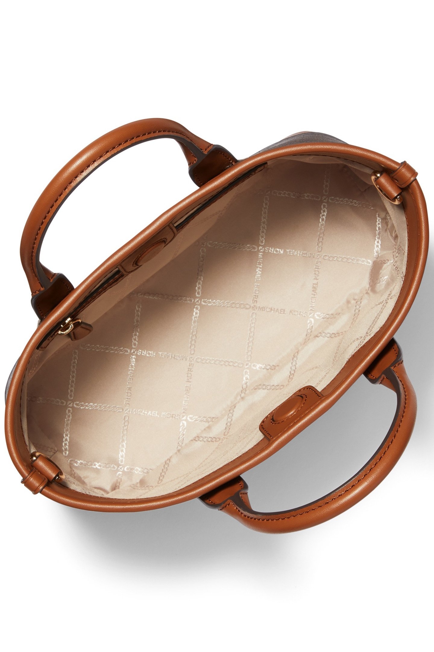 SATCHEL BAG IN BROWN WITH LOGO STRAP 4