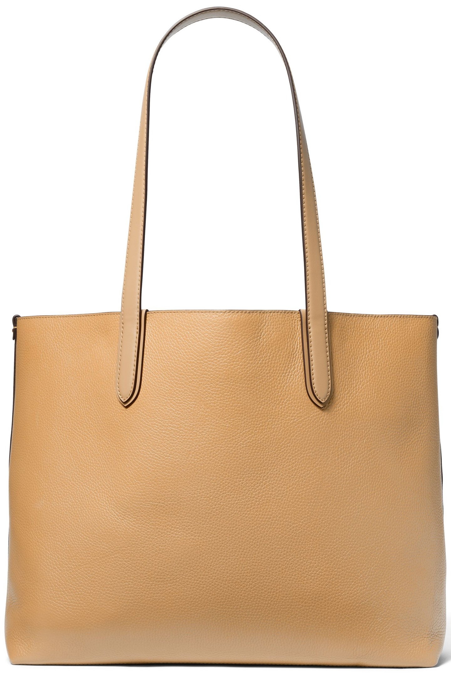 LARGE REVERSIBLE LEATHER TOTE IN BEIGE 3