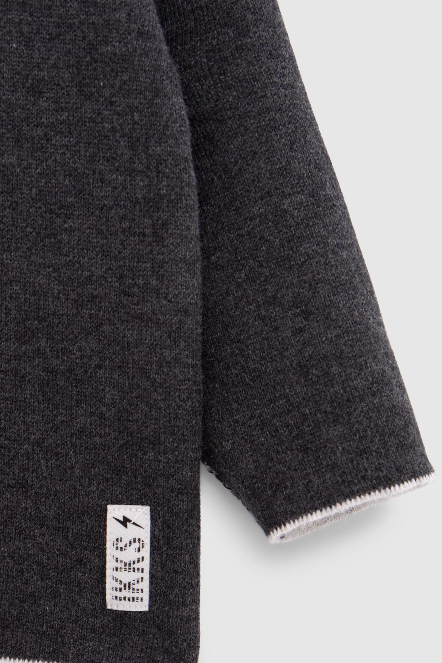 REVERSIBLE KNITTED SWEATER GREY AND DARK GREY BABY BOY 6