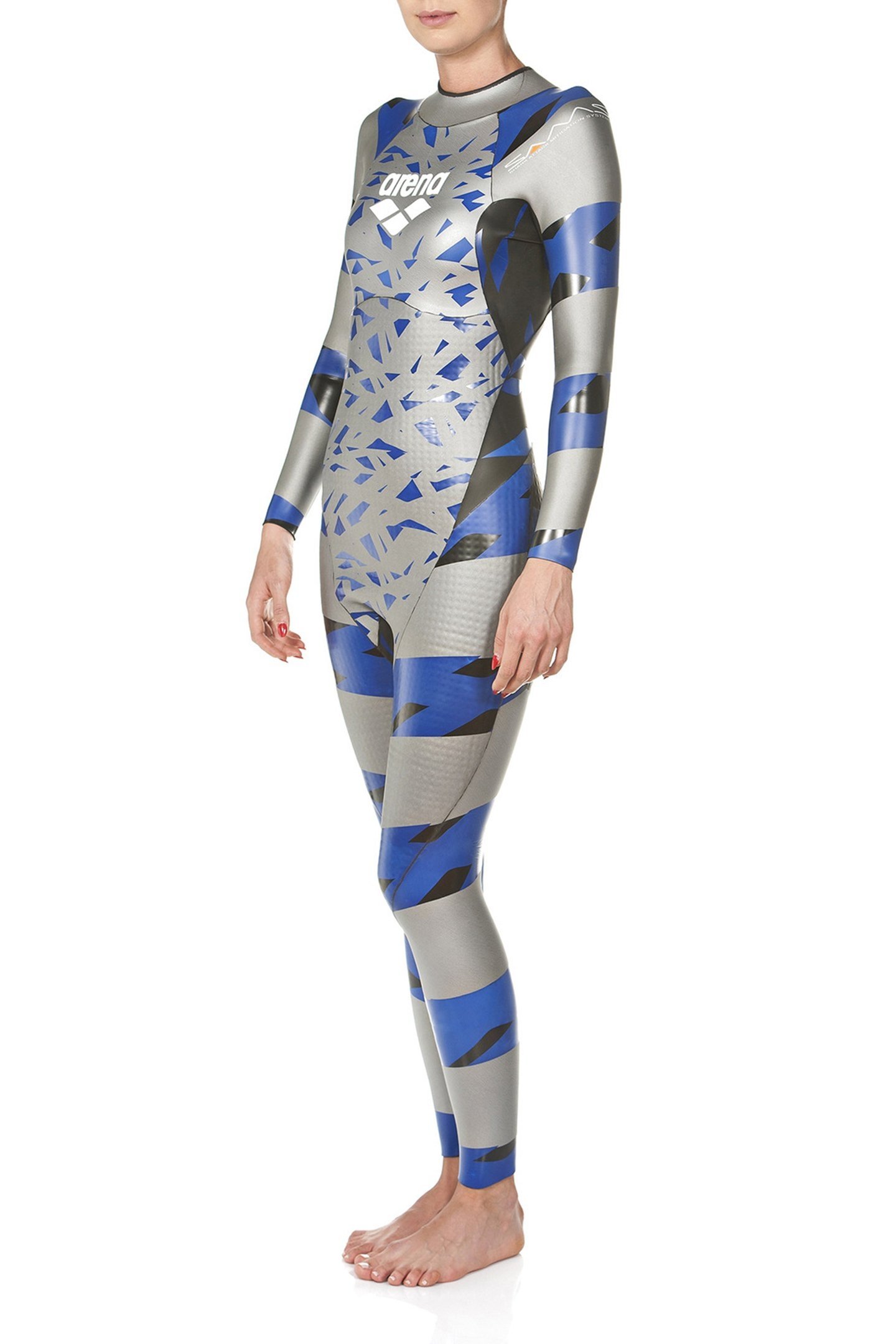 W CARBON WETSUIT SILVER BLUE 5