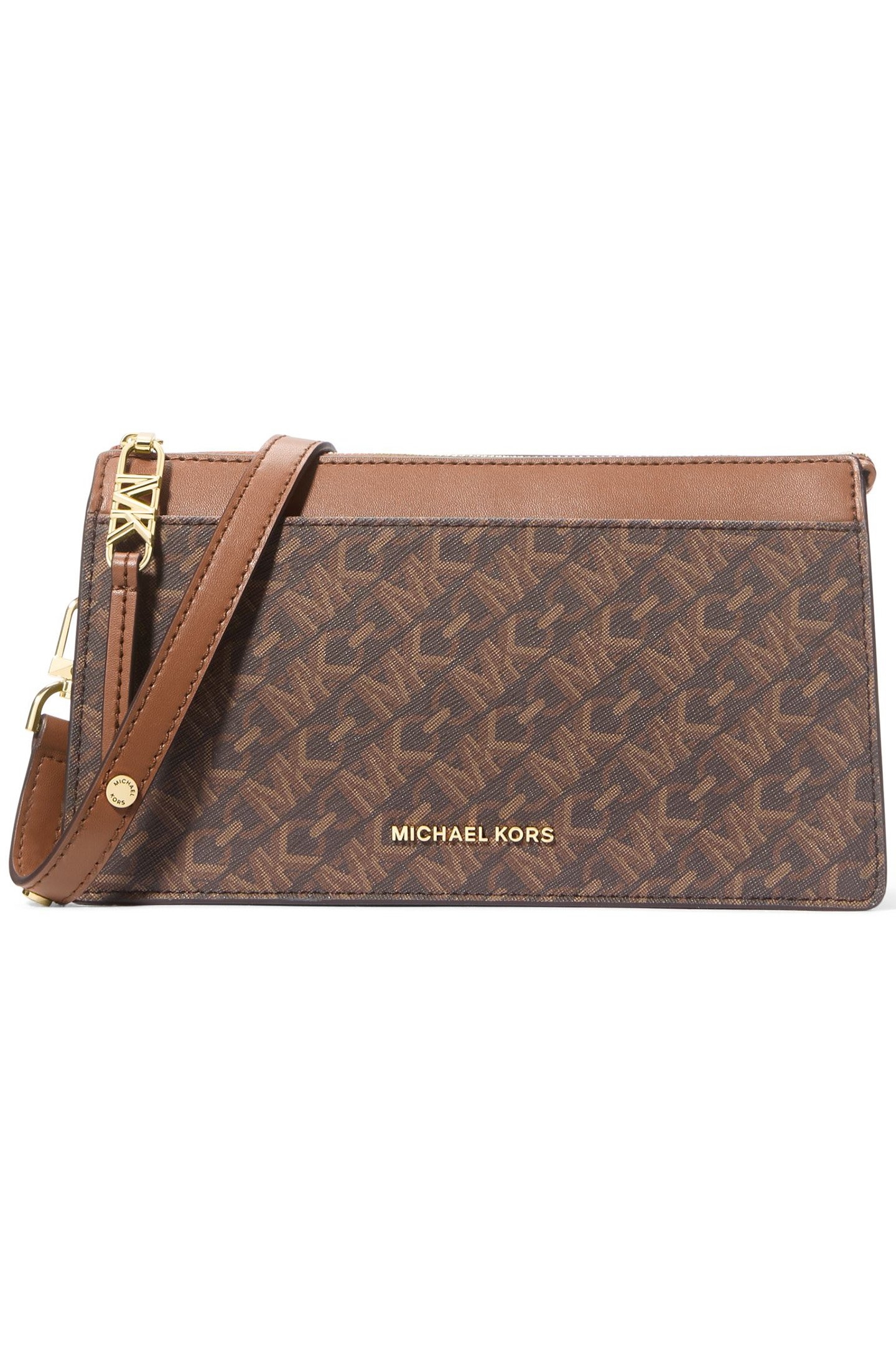 CROSS BODY BAG IN BROWN LOGO PRINT 1