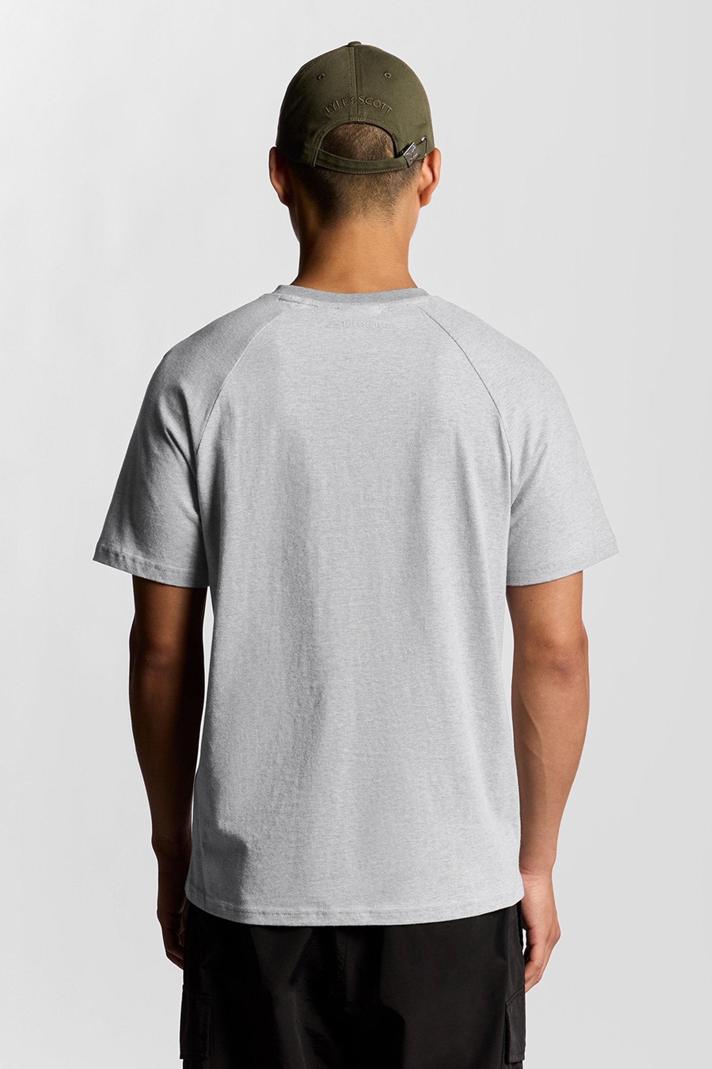 HALF RAGLAN T-SHIRT LIGHT GREY MARL 2