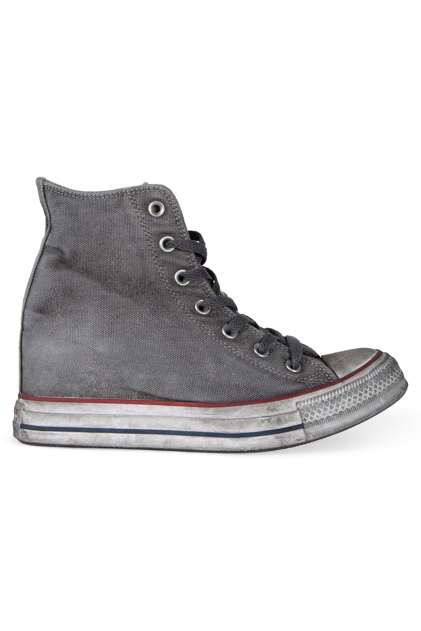 CHUCK TAYLOR ALL STAR WEDGE PLATFORM DISTRESSED WHITE SMOKE 1