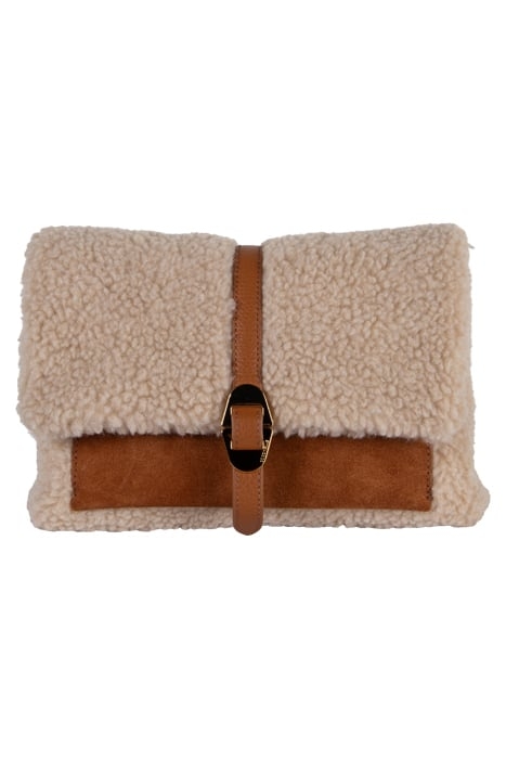 SHOULDER BAG WITH MIXED SUEDE AND LEATHER FABRIC 2