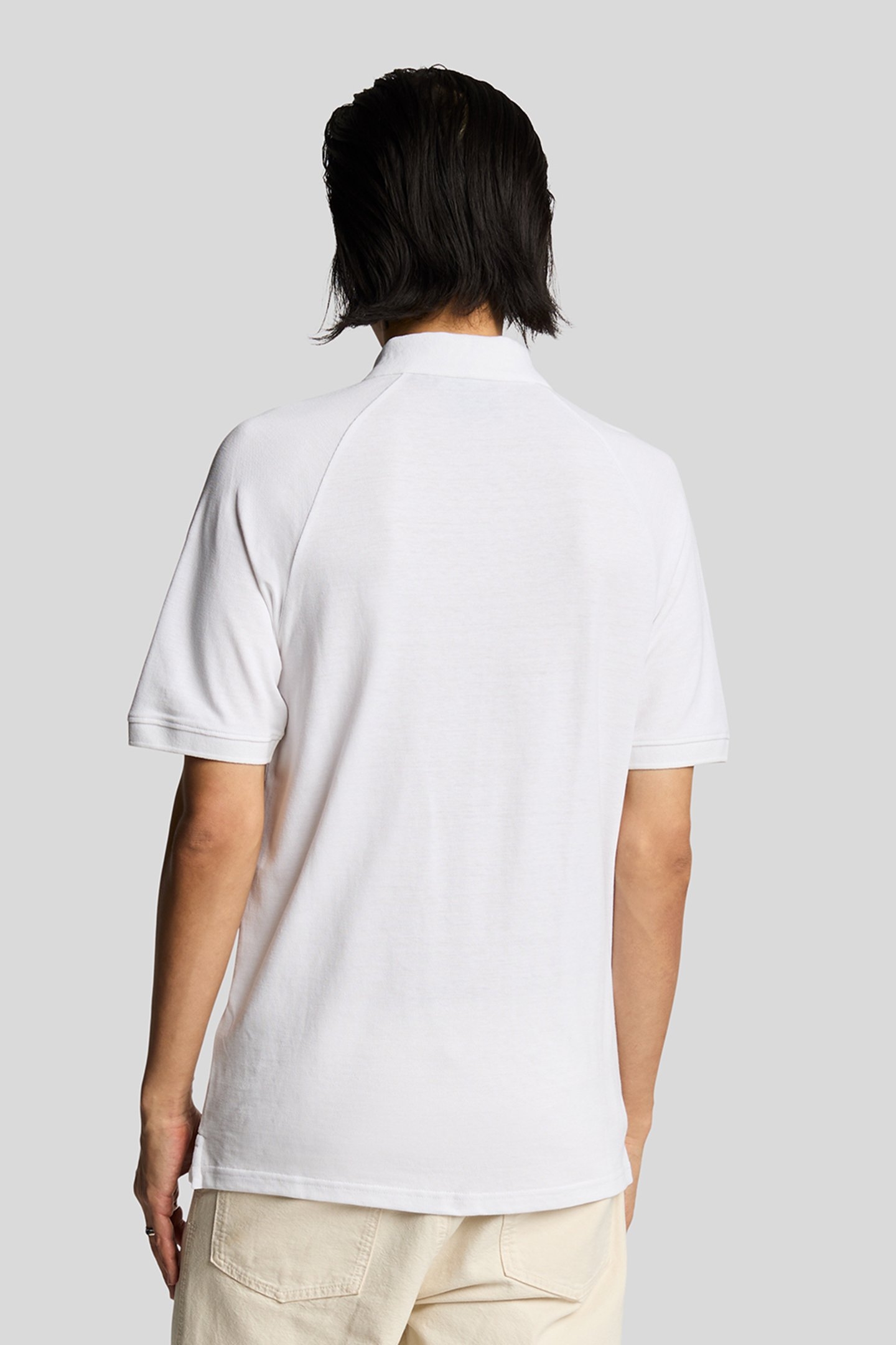 LINEN BLEND POLO SHIRT WHITE 2