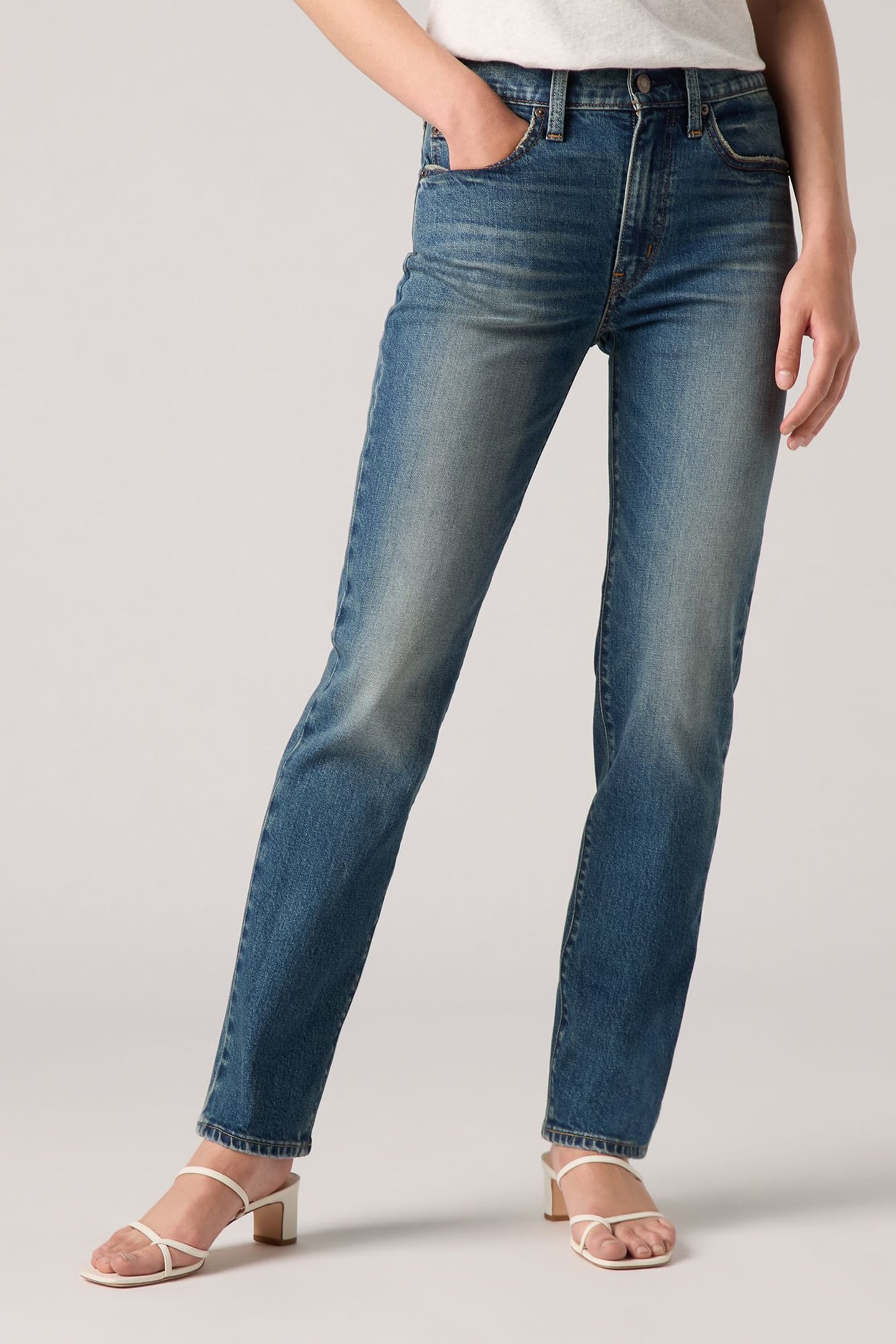724™ HIGH RISE STRAIGHT JEANS DARK INDIGO 1