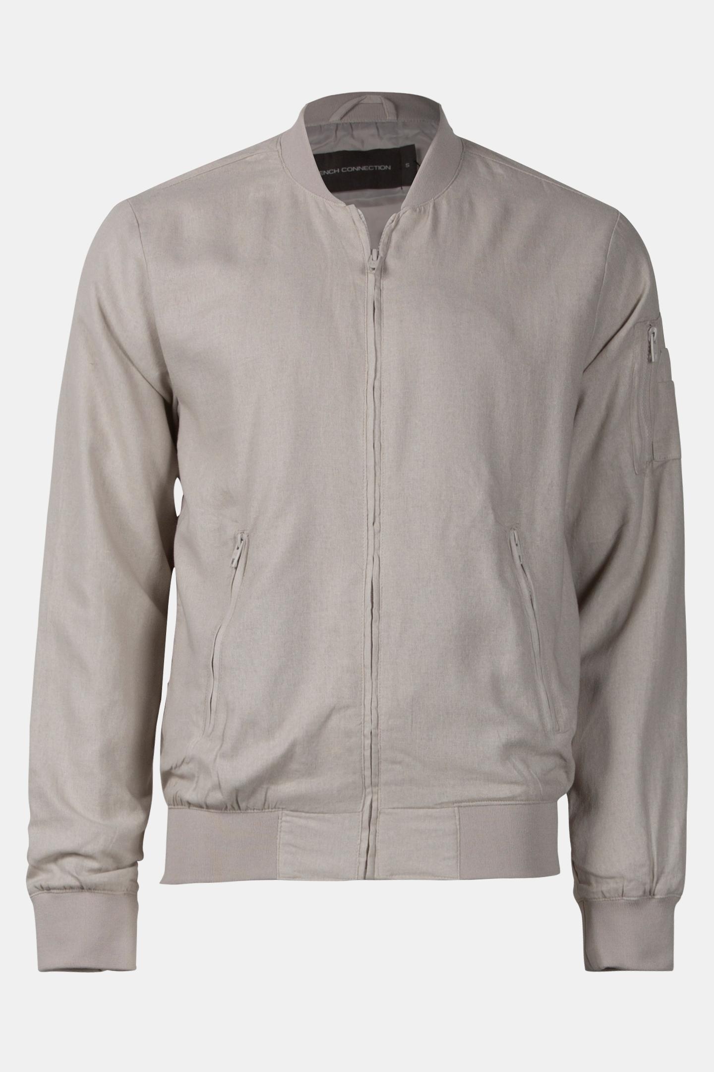 BOMBER LINEN JACKET STONE 3