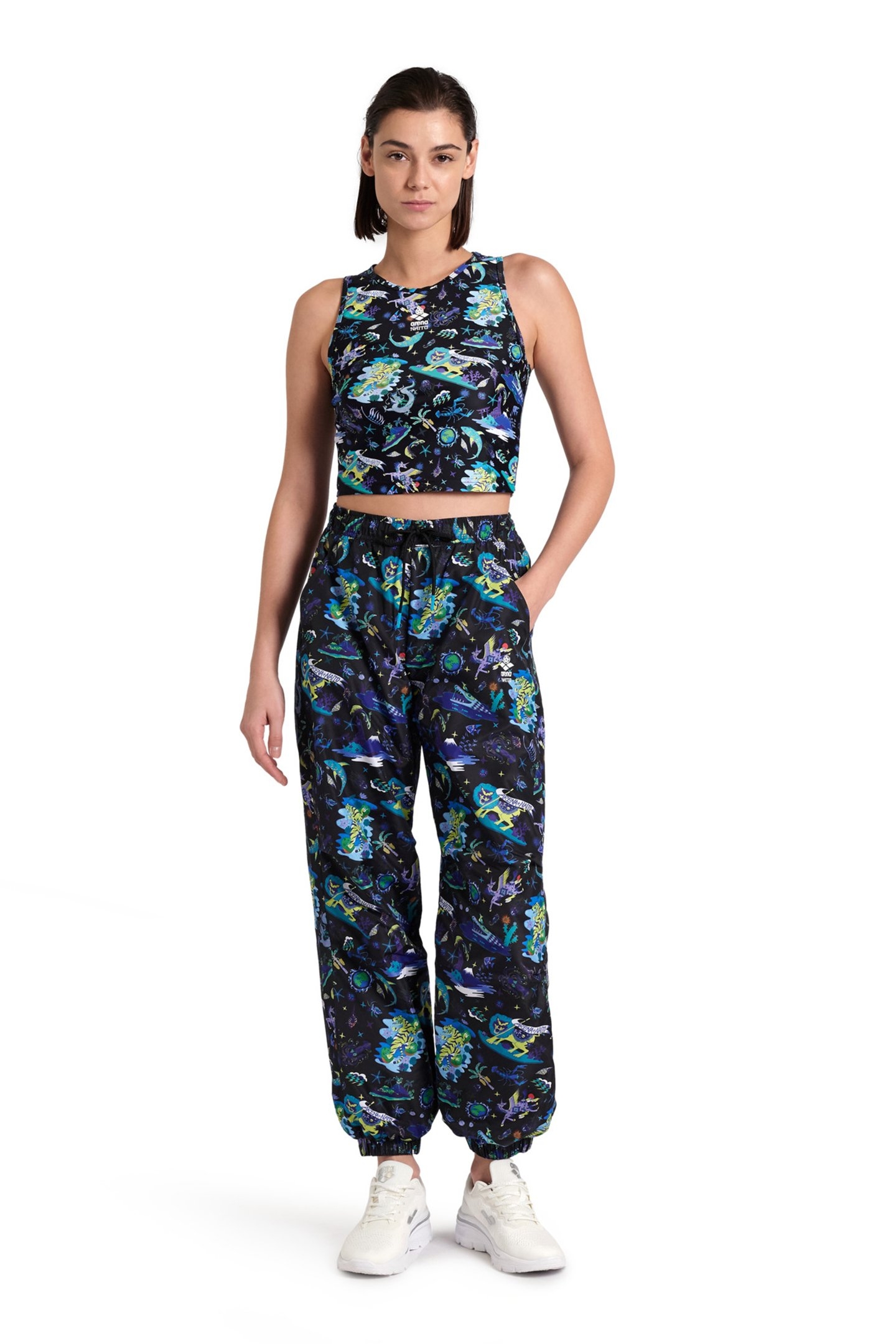 WOMEN'S ARENA FUN PLANET PANT BLACK MULTI 3