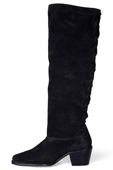 SUEDE HEELED BOOT BLACK 3