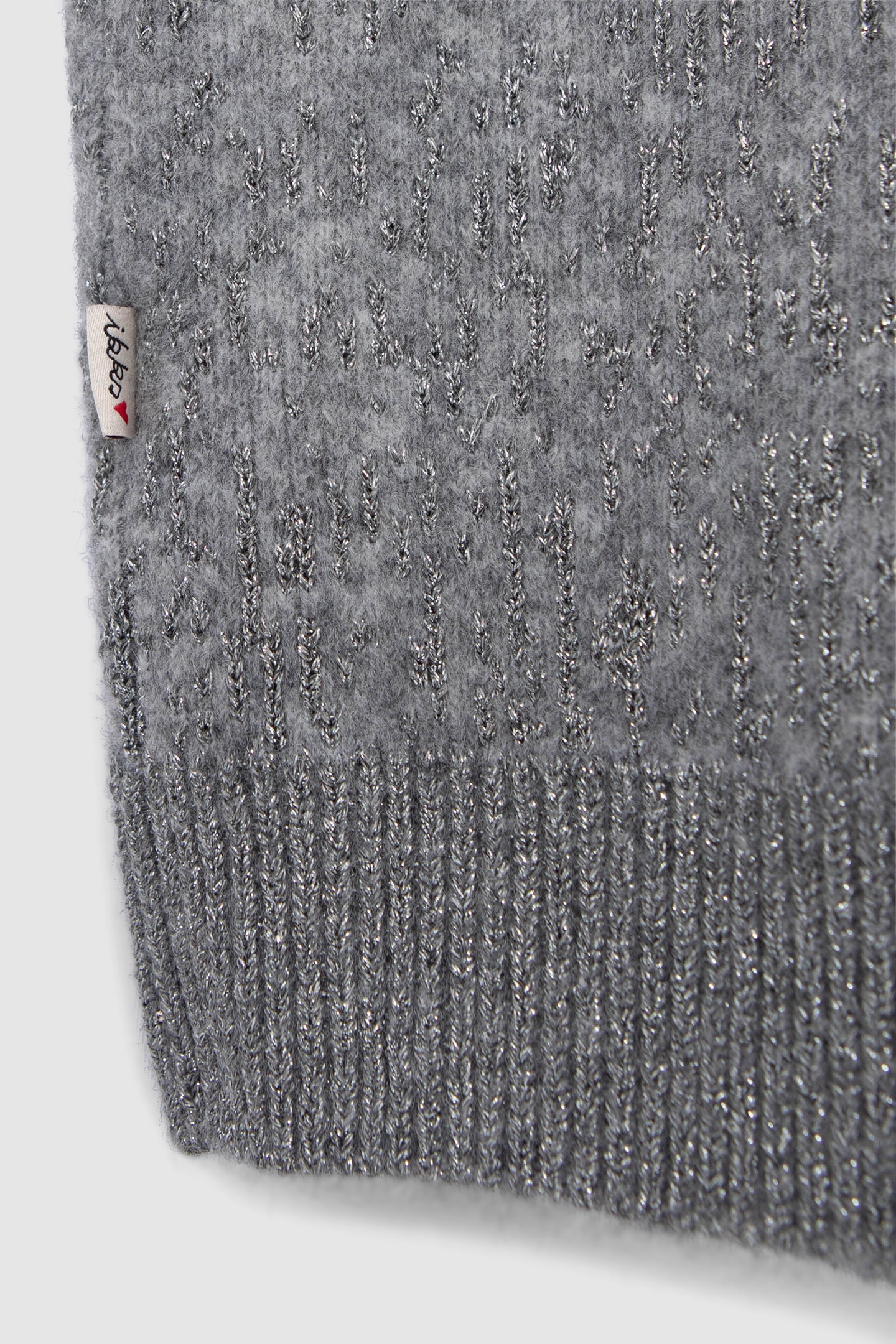 GIRL'S GREY JACQUARD LUREX SWEATER DRESS 4