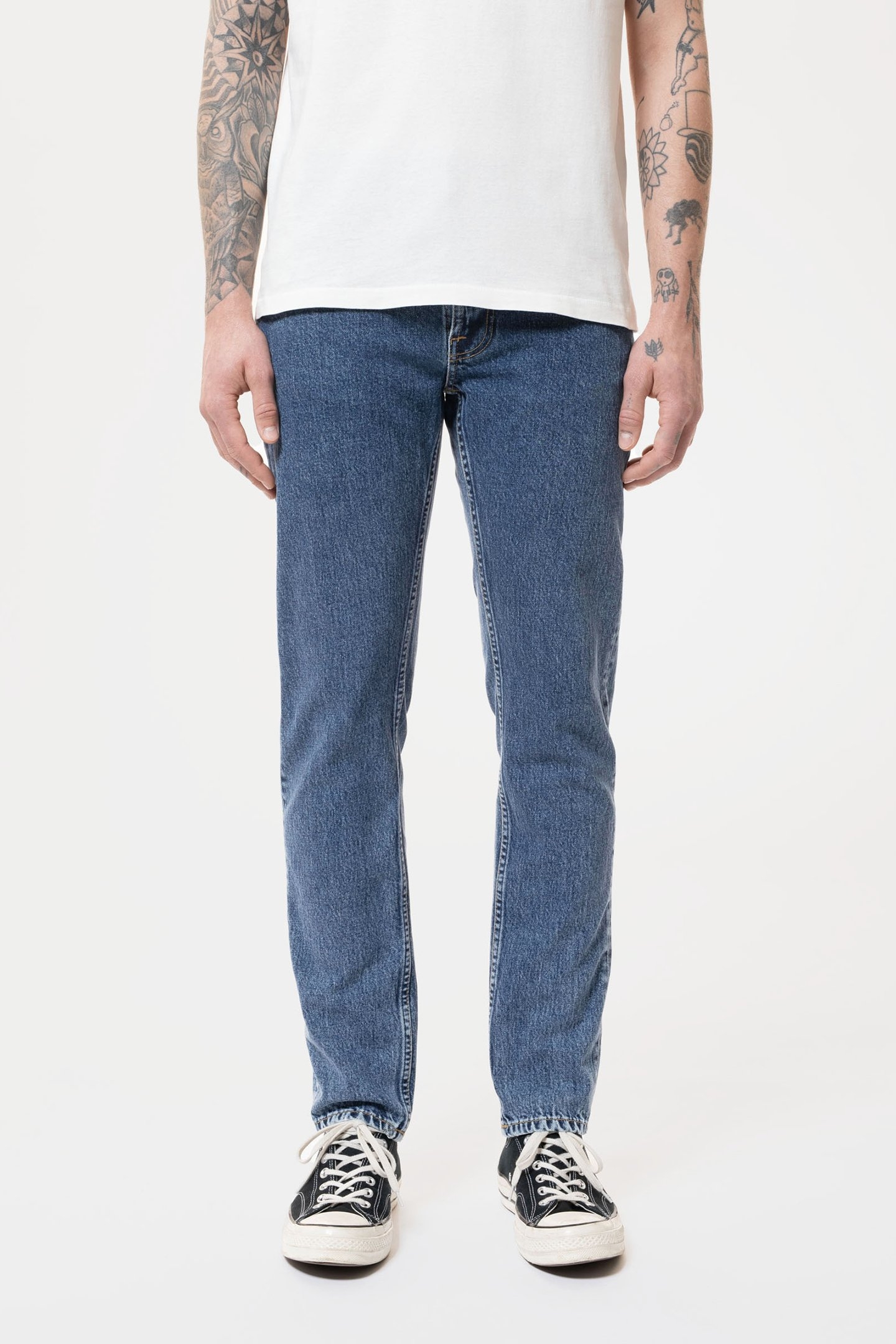 LEAN DEAN PLAIN STONE MID BLUE 1